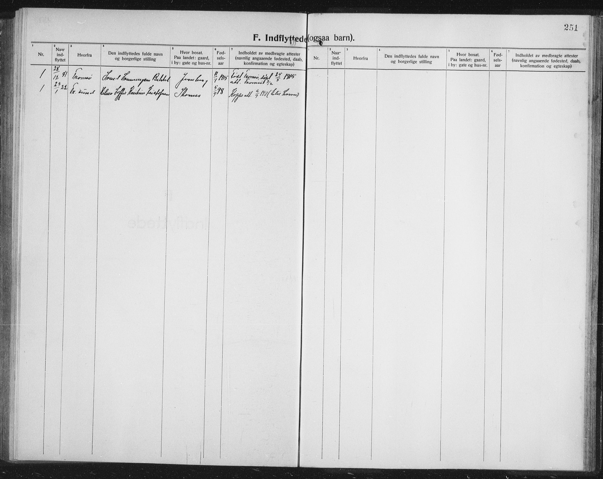 Balsfjord sokneprestembete, SATØ/S-1303/G/Ga/L0010klokker: Parish register (copy) no. 10, 1921-1936, p. 251