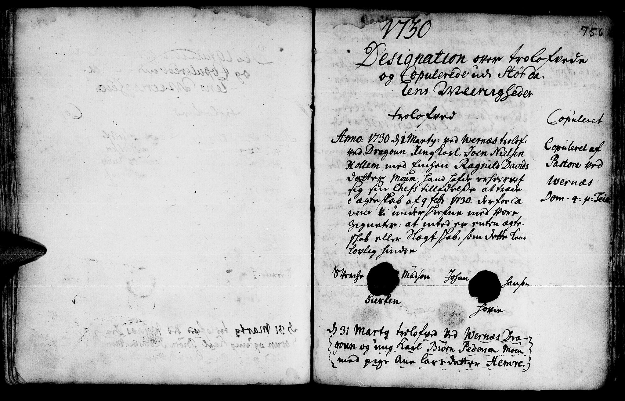 Ministerialprotokoller, klokkerbøker og fødselsregistre - Nord-Trøndelag, SAT/A-1458/709/L0055: Parish register (official) no. 709A03, 1730-1739, p. 755-756