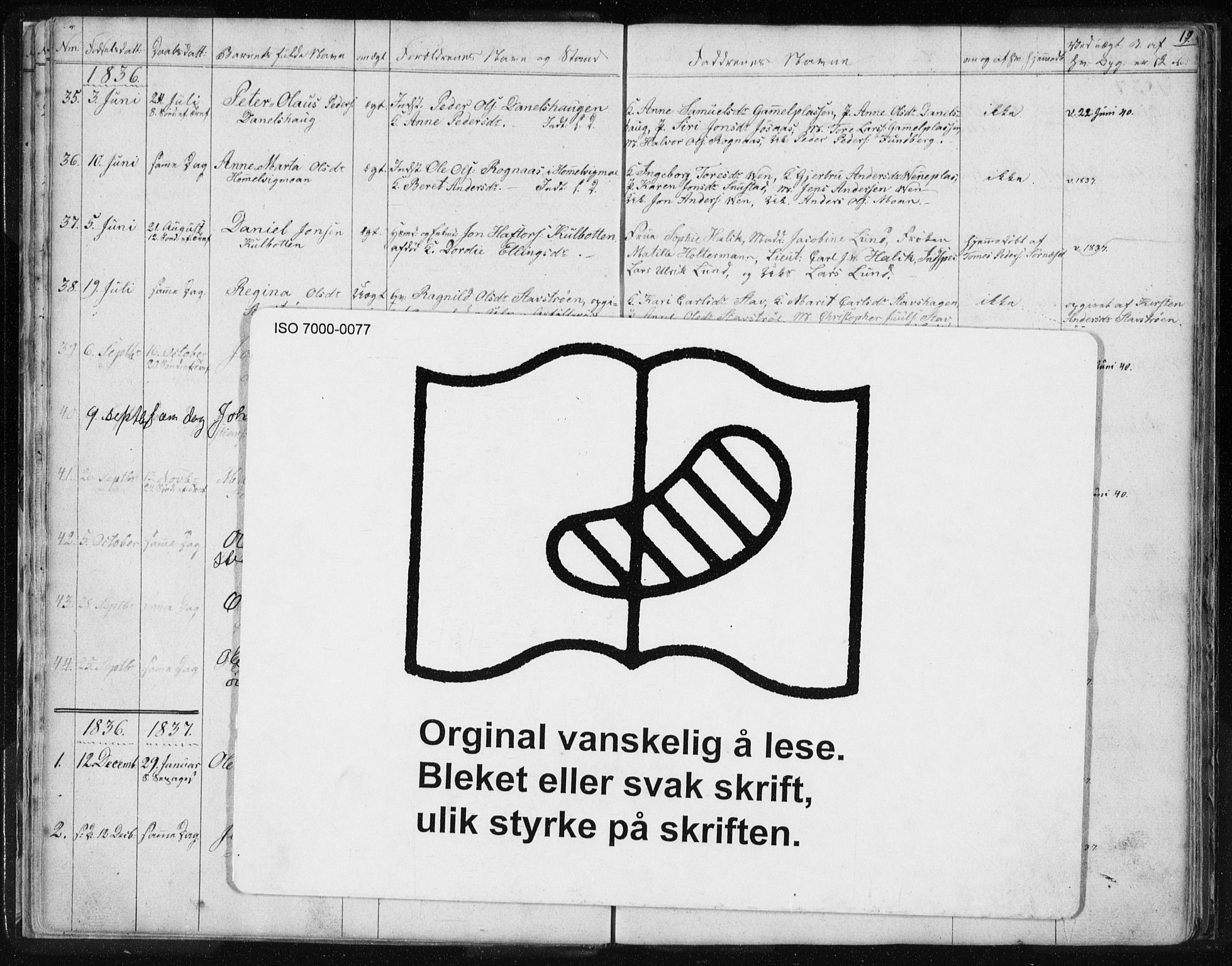 Ministerialprotokoller, klokkerbøker og fødselsregistre - Sør-Trøndelag, SAT/A-1456/616/L0405: Parish register (official) no. 616A02, 1831-1842, p. 19