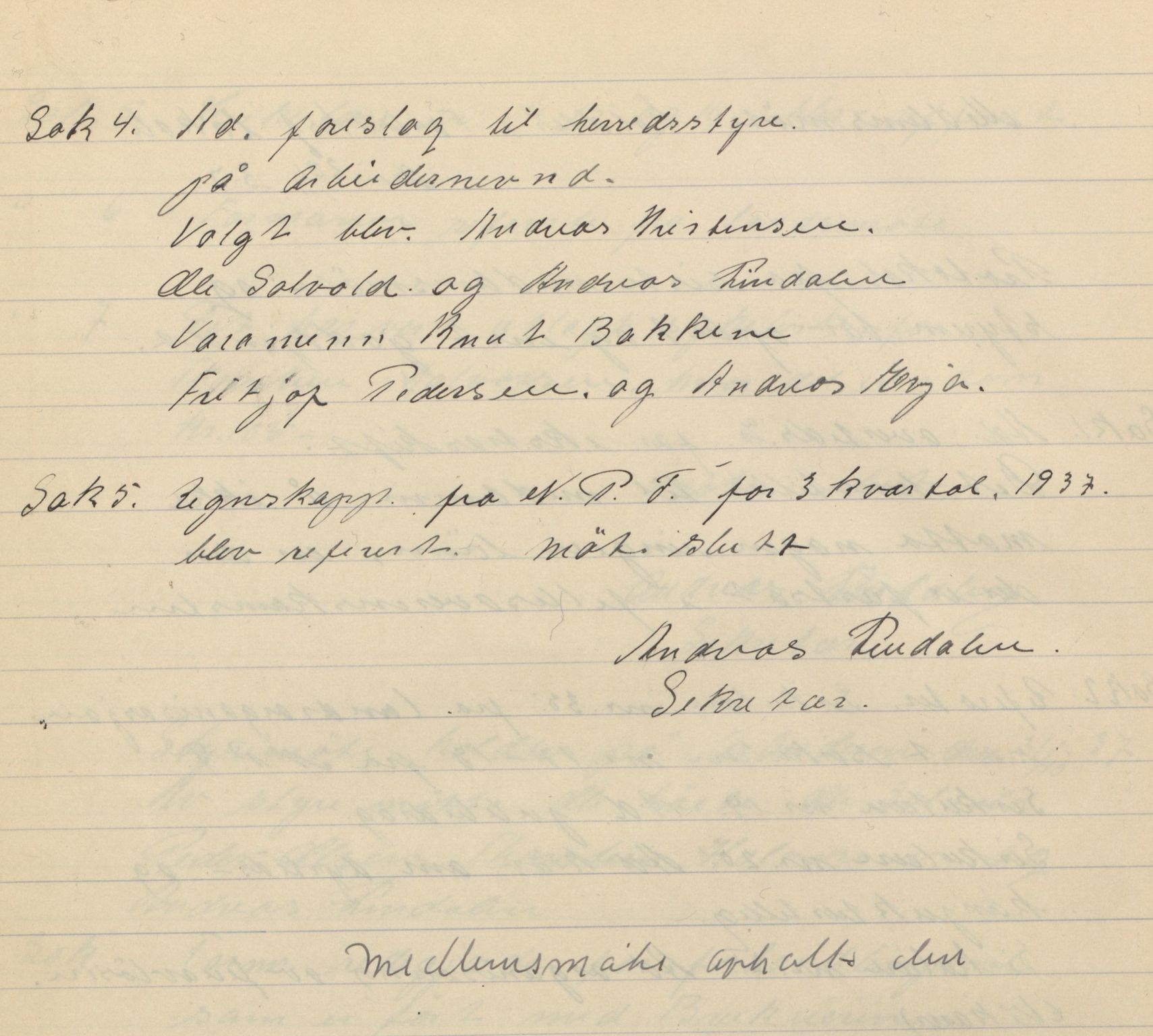 Ulefoss Sliperiearbeiderforening, avdeling 98 av Norsk Papirarbeiderforbunds arkiv , AAT/AAT-819001/A/L0001: Møtebok, 1928-1938
