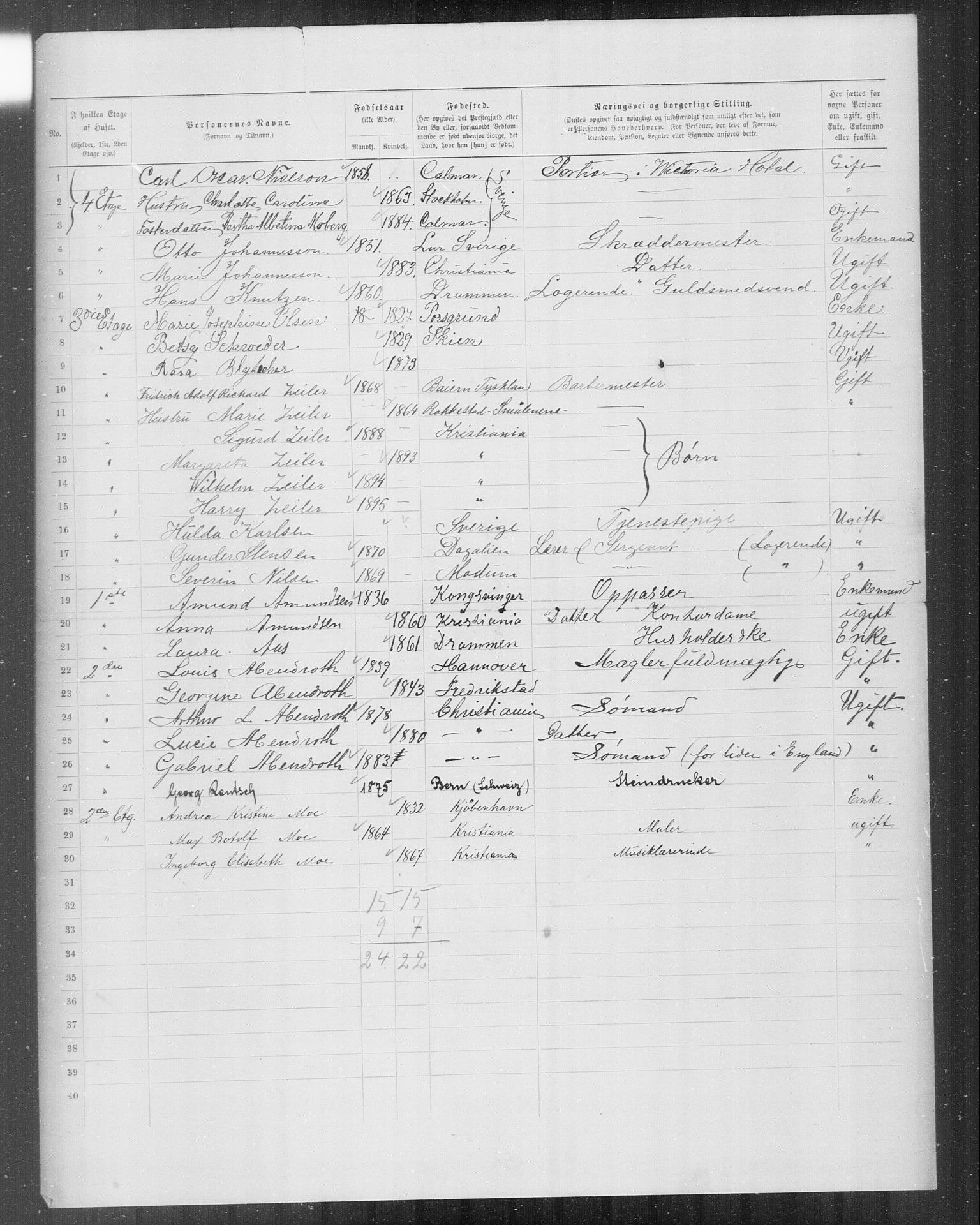 OBA, Municipal Census 1899 for Kristiania, 1899, p. 10797