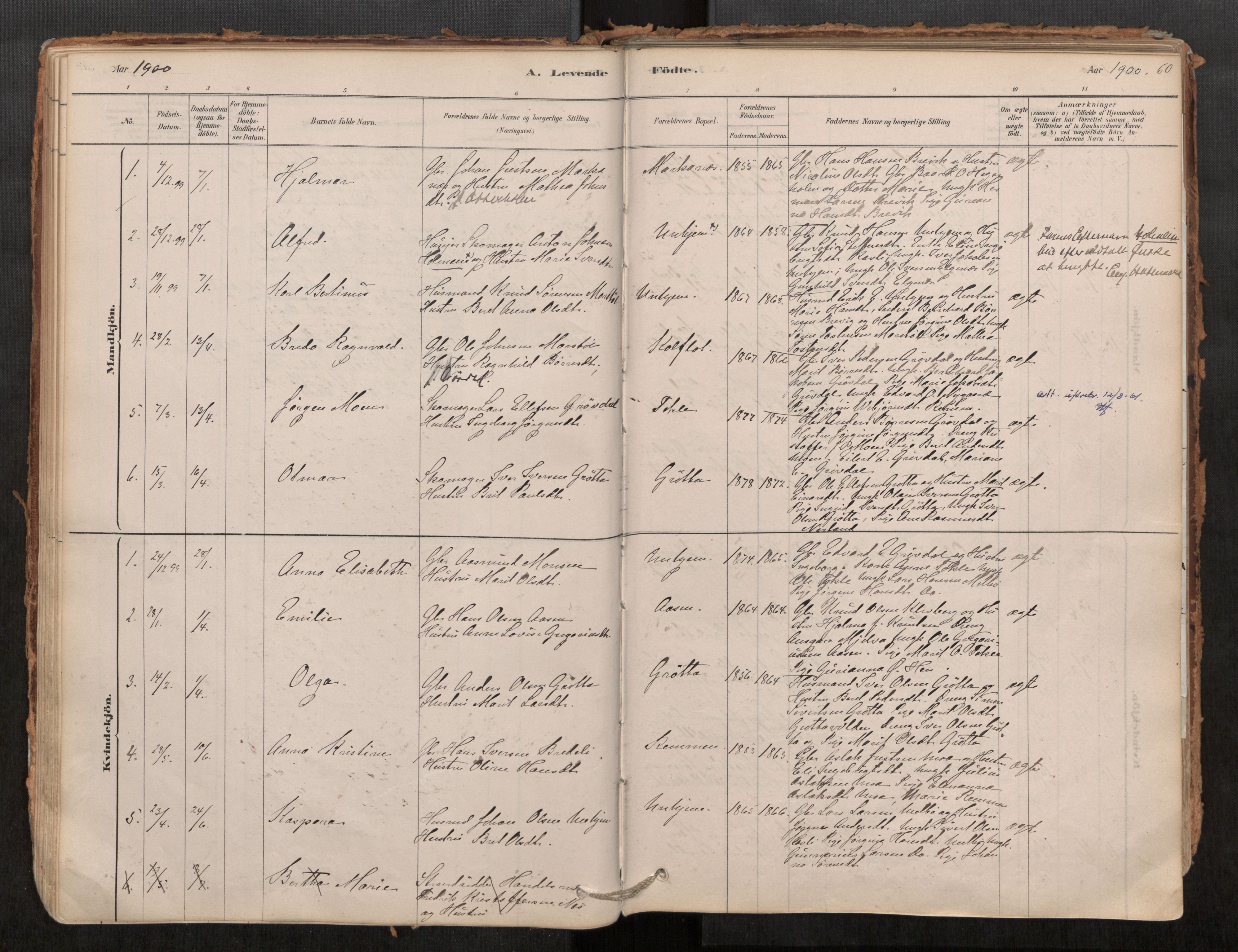 Ministerialprotokoller, klokkerbøker og fødselsregistre - Møre og Romsdal, SAT/A-1454/545/L0594: Parish register (official) no. 545A03, 1878-1920, p. 60