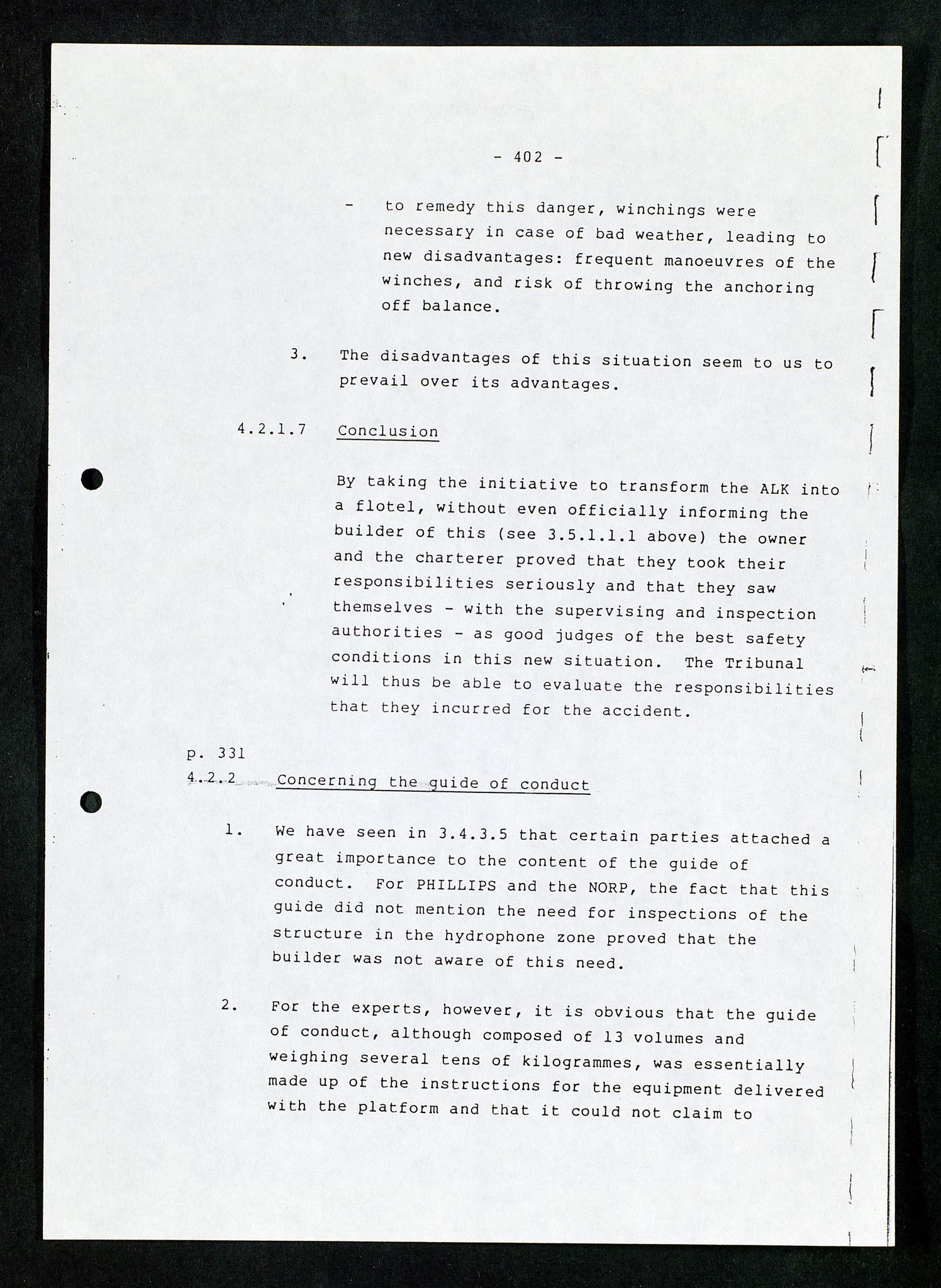 Pa 1503 - Stavanger Drilling AS, AV/SAST-A-101906/Da/L0007: Alexander L. Kielland - Rettssak i Paris, 1982-1988, p. 402