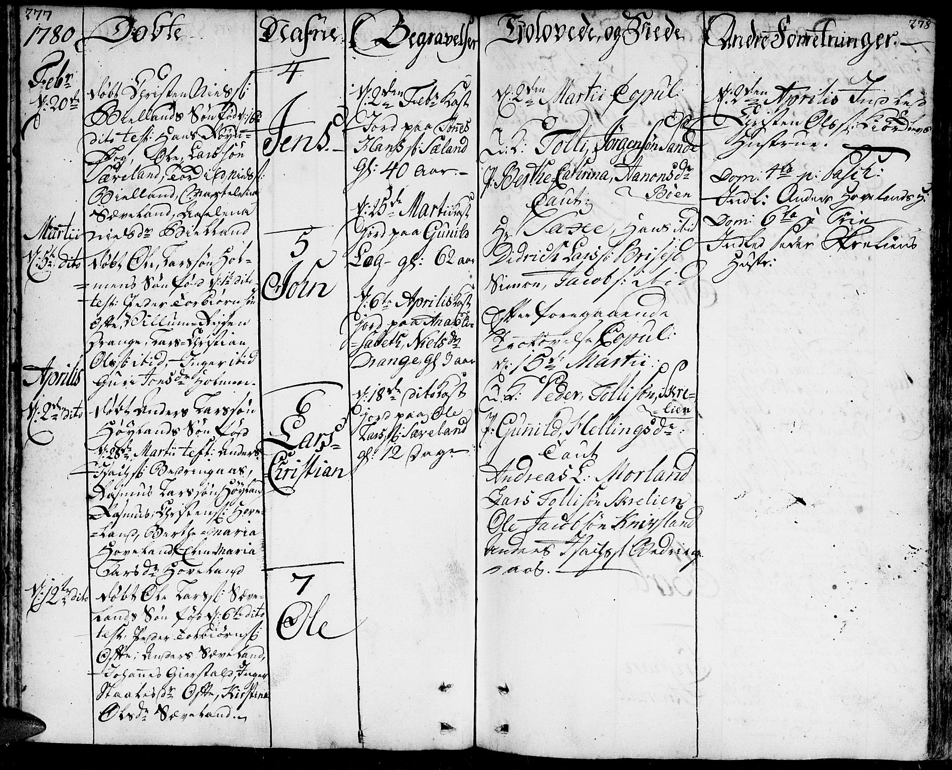 Herad sokneprestkontor, AV/SAK-1111-0018/F/Fa/Faa/L0001: Parish register (official) no. A 1 /1, 1768-1799, p. 277-278