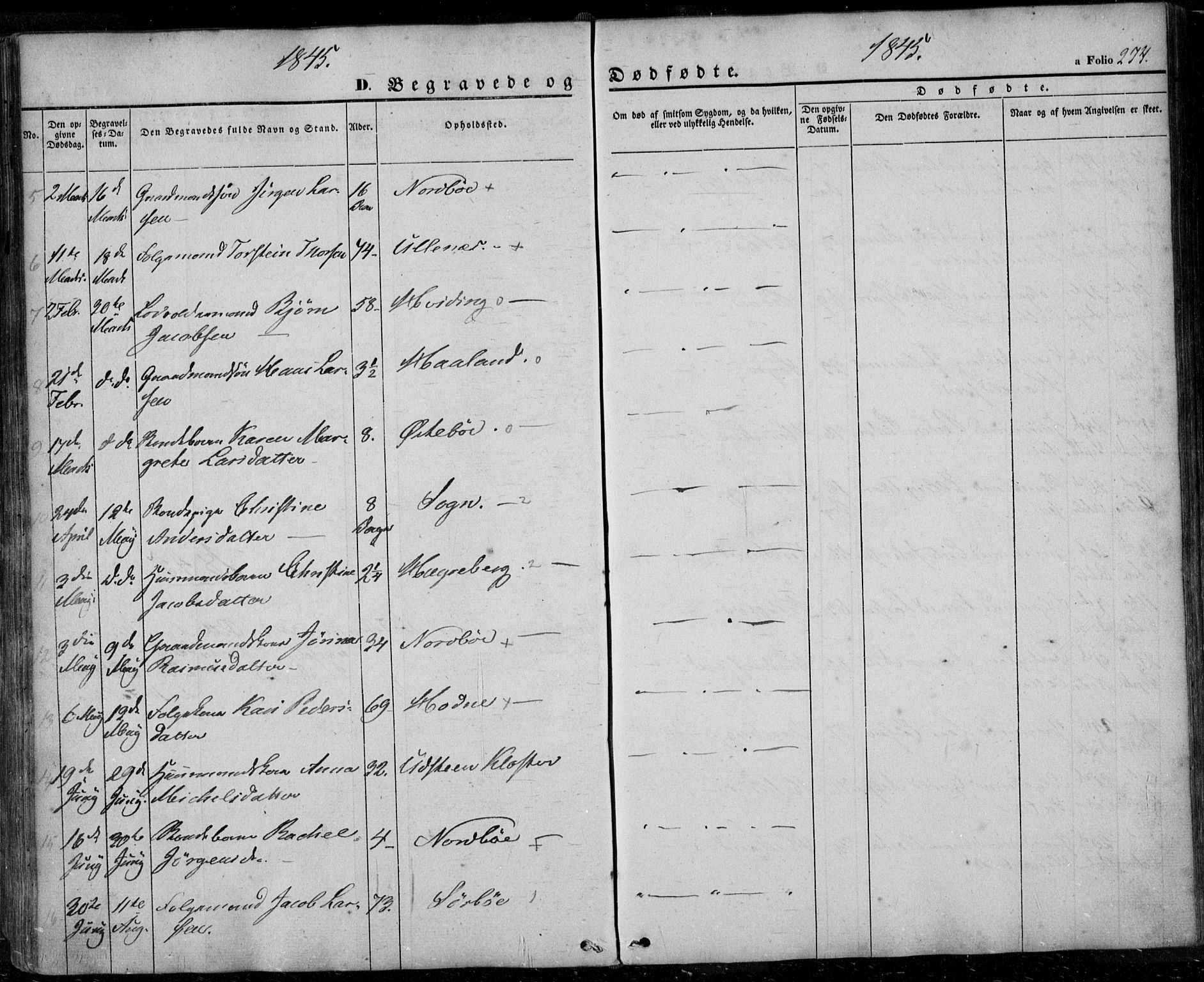 Rennesøy sokneprestkontor, SAST/A -101827/H/Ha/Haa/L0005: Parish register (official) no. A 5, 1838-1859, p. 274