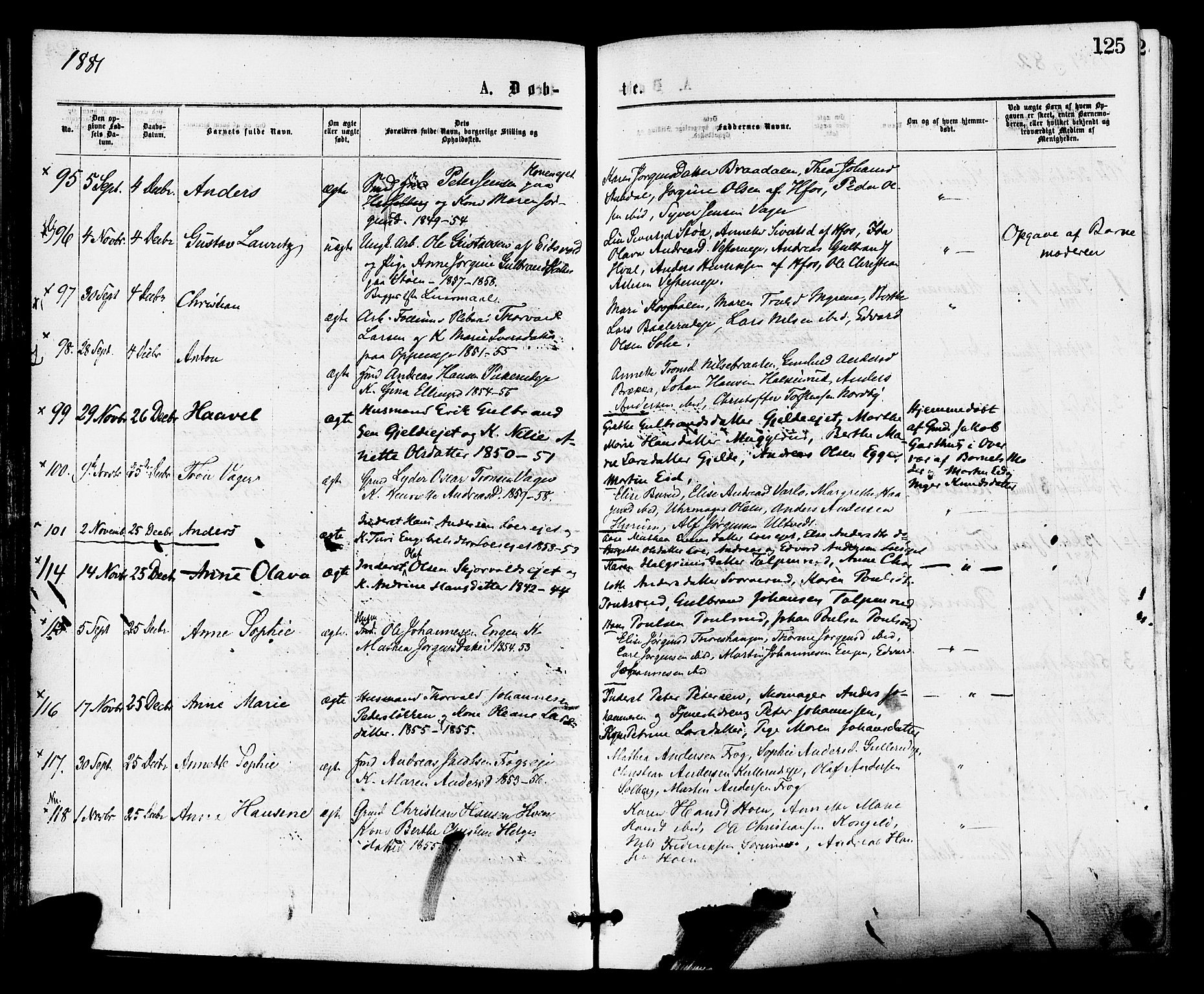 Norderhov kirkebøker, AV/SAKO-A-237/F/Fa/L0015: Parish register (official) no. 15, 1875-1884, p. 125