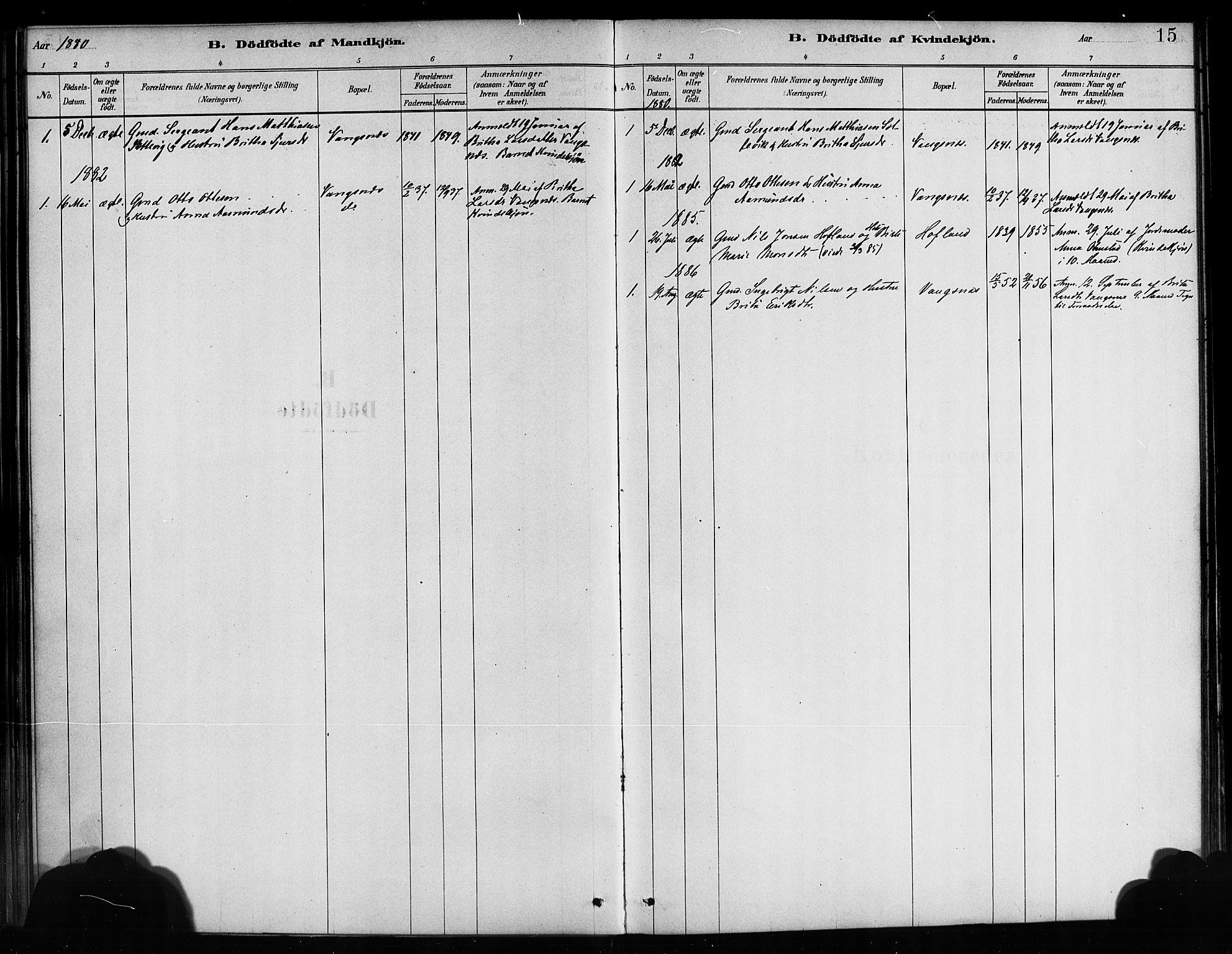 Balestrand sokneprestembete, SAB/A-79601/H/Haa/Haaa/L0004: Parish register (official) no. A 4 /3, 1879-1888, p. 15