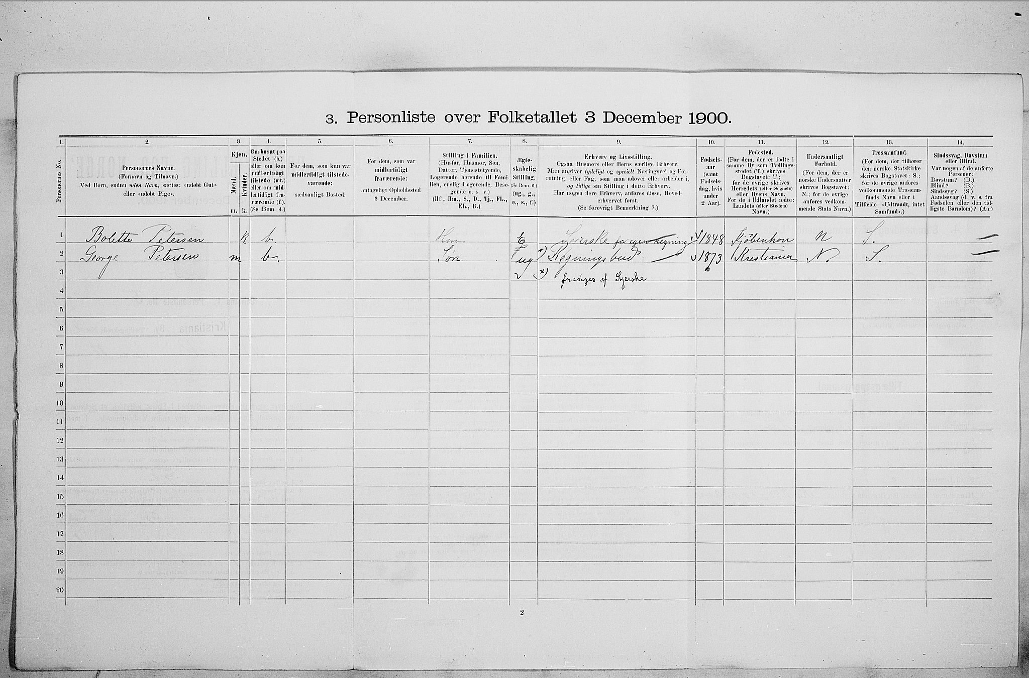 SAO, 1900 census for Kristiania, 1900, p. 60557