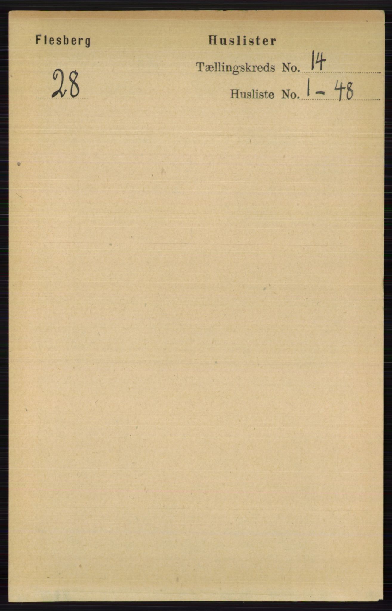 RA, 1891 census for 0631 Flesberg, 1891, p. 2406