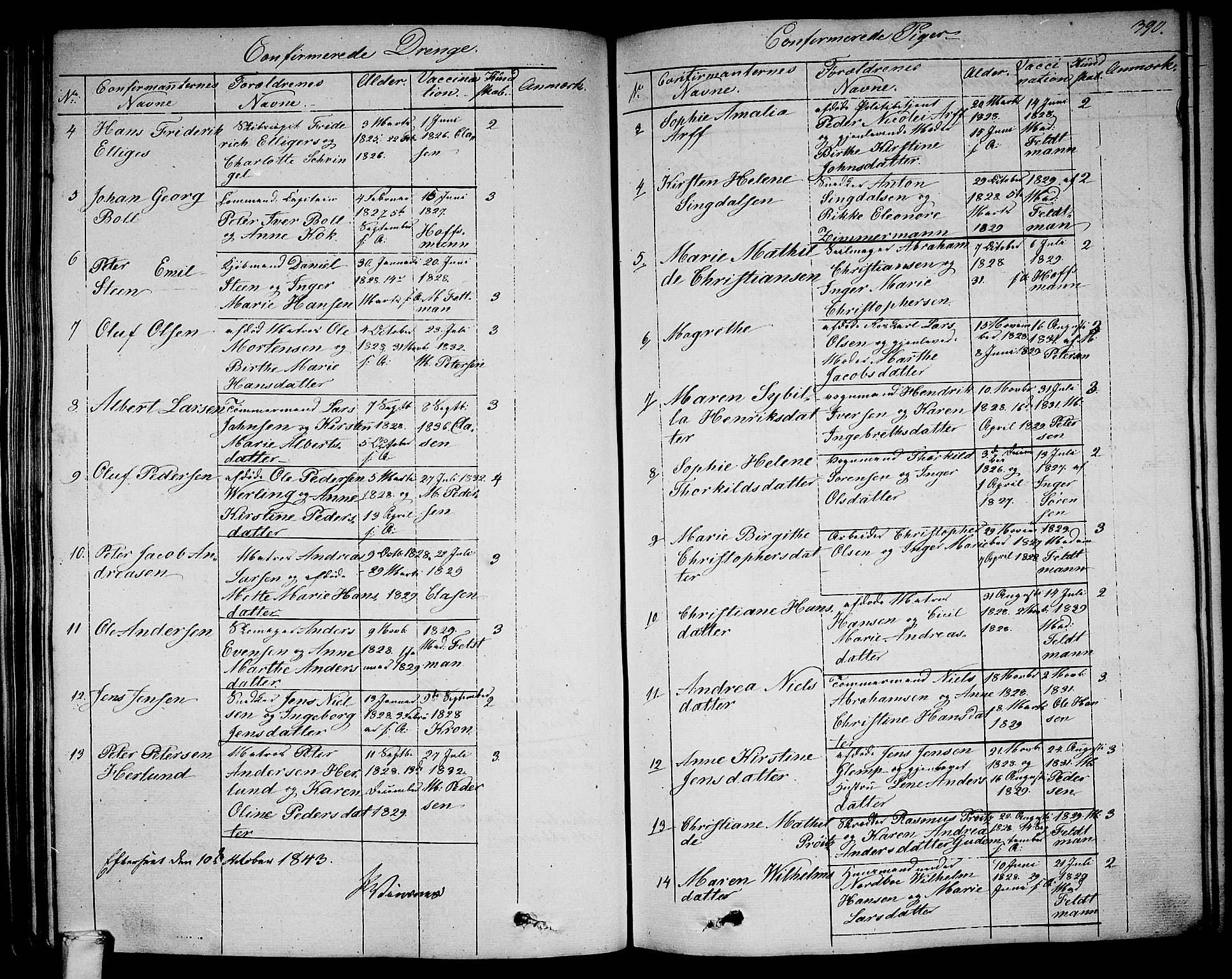 Larvik kirkebøker, AV/SAKO-A-352/G/Ga/L0003b: Parish register (copy) no. I 3B, 1830-1870, p. 390