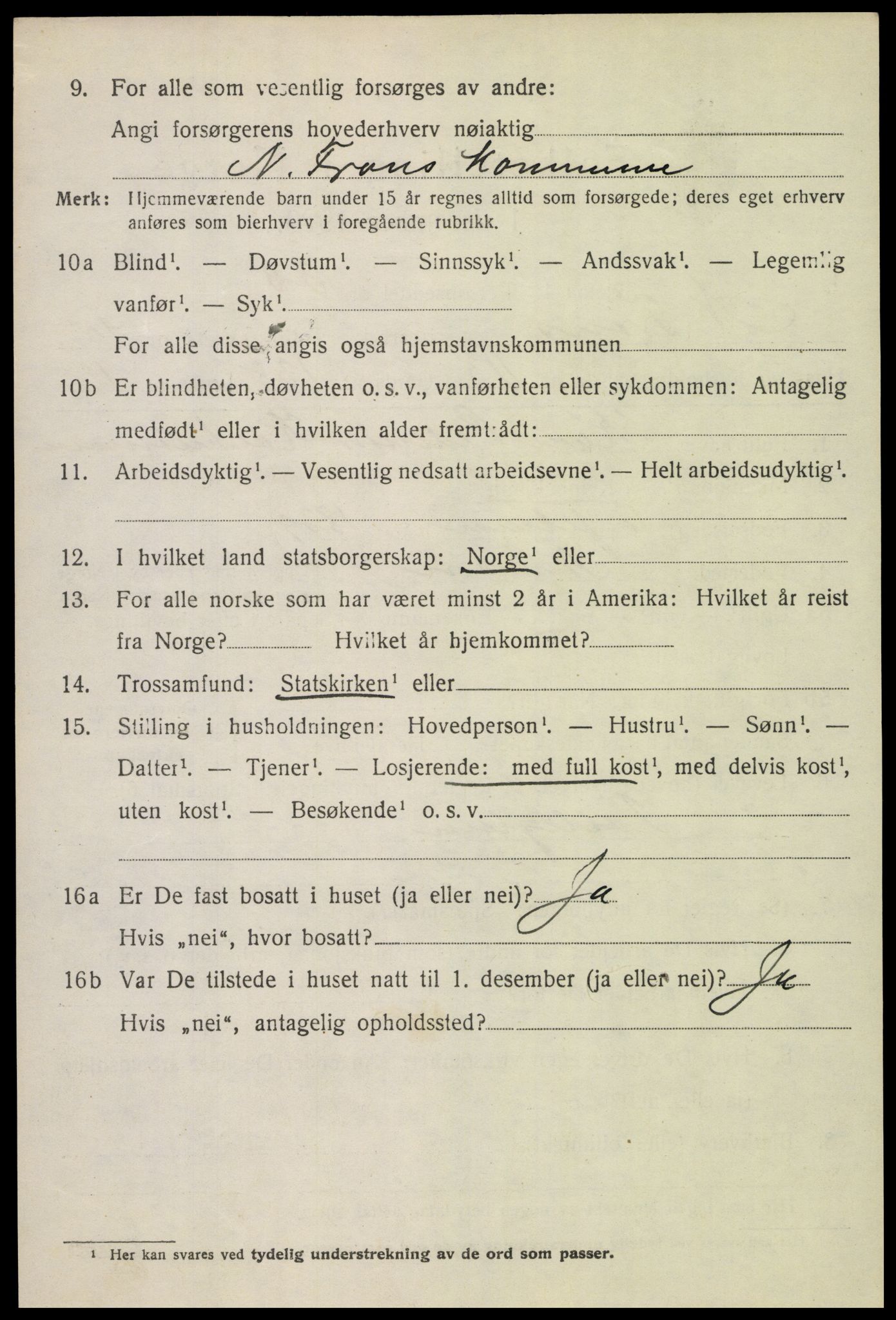 SAH, 1920 census for Nord-Fron, 1920, p. 9365