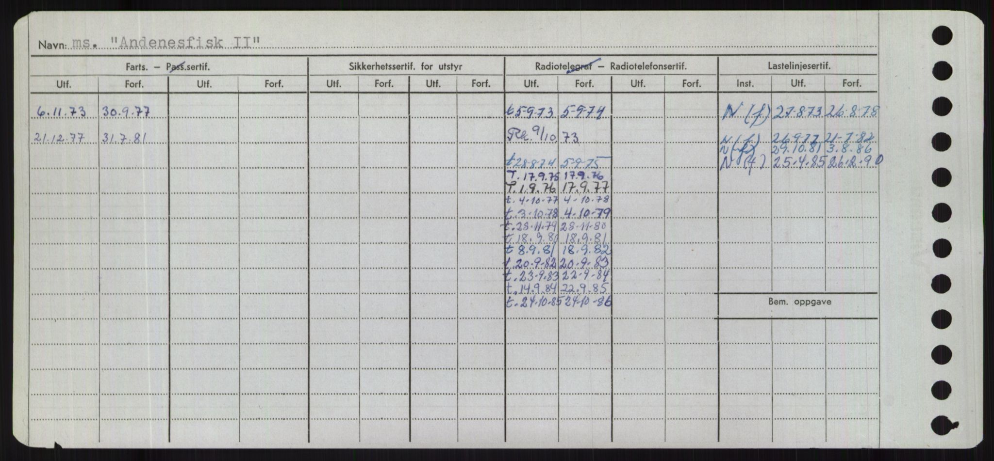 Sjøfartsdirektoratet med forløpere, Skipsmålingen, RA/S-1627/H/Hd/L0001: Fartøy, A-Anv, p. 536