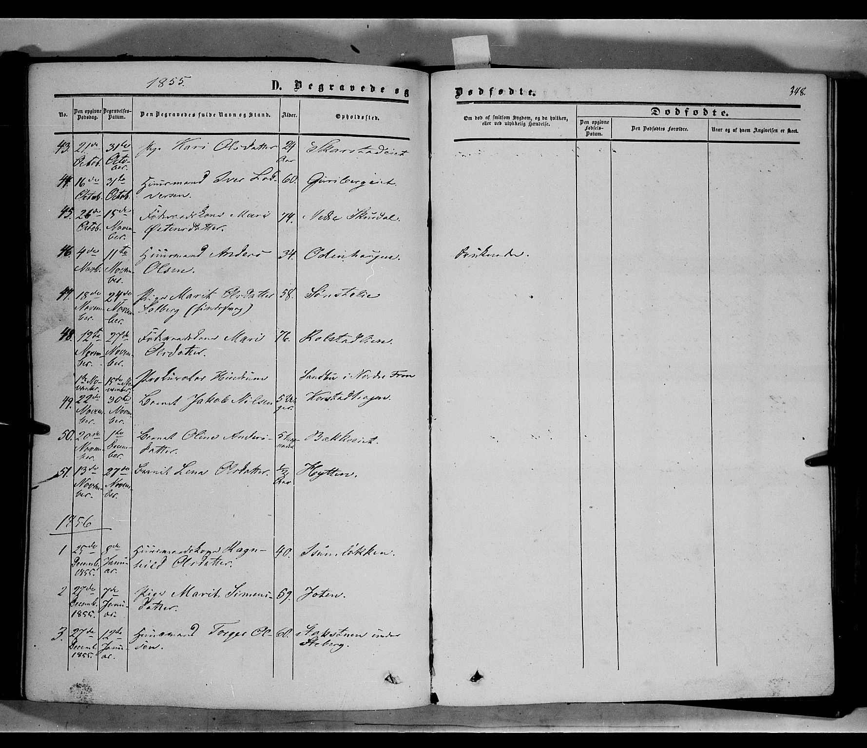 Sør-Fron prestekontor, AV/SAH-PREST-010/H/Ha/Haa/L0001: Parish register (official) no. 1, 1849-1863, p. 348
