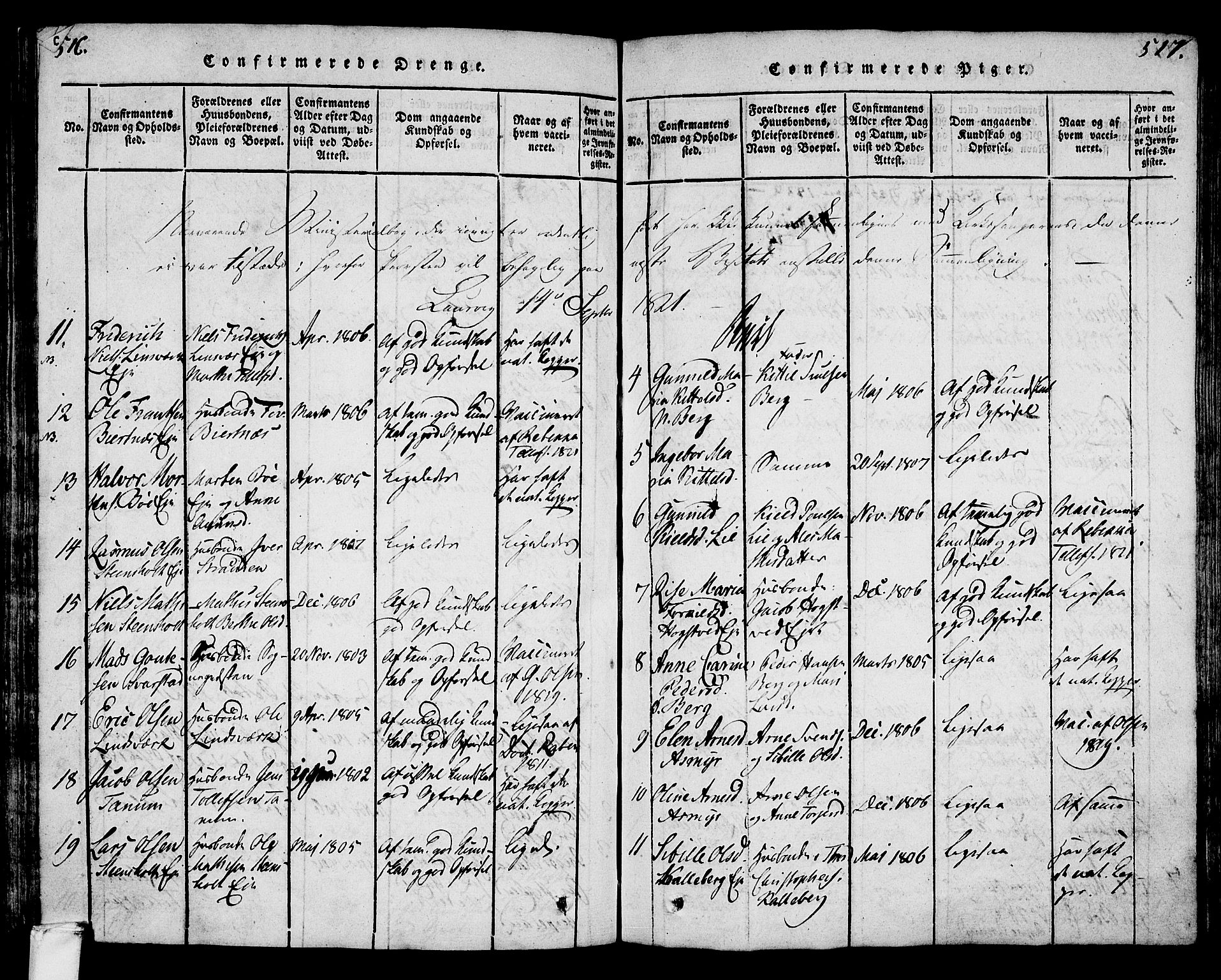 Lardal kirkebøker, SAKO/A-350/F/Fa/L0005: Parish register (official) no. I 5, 1814-1835, p. 516-517