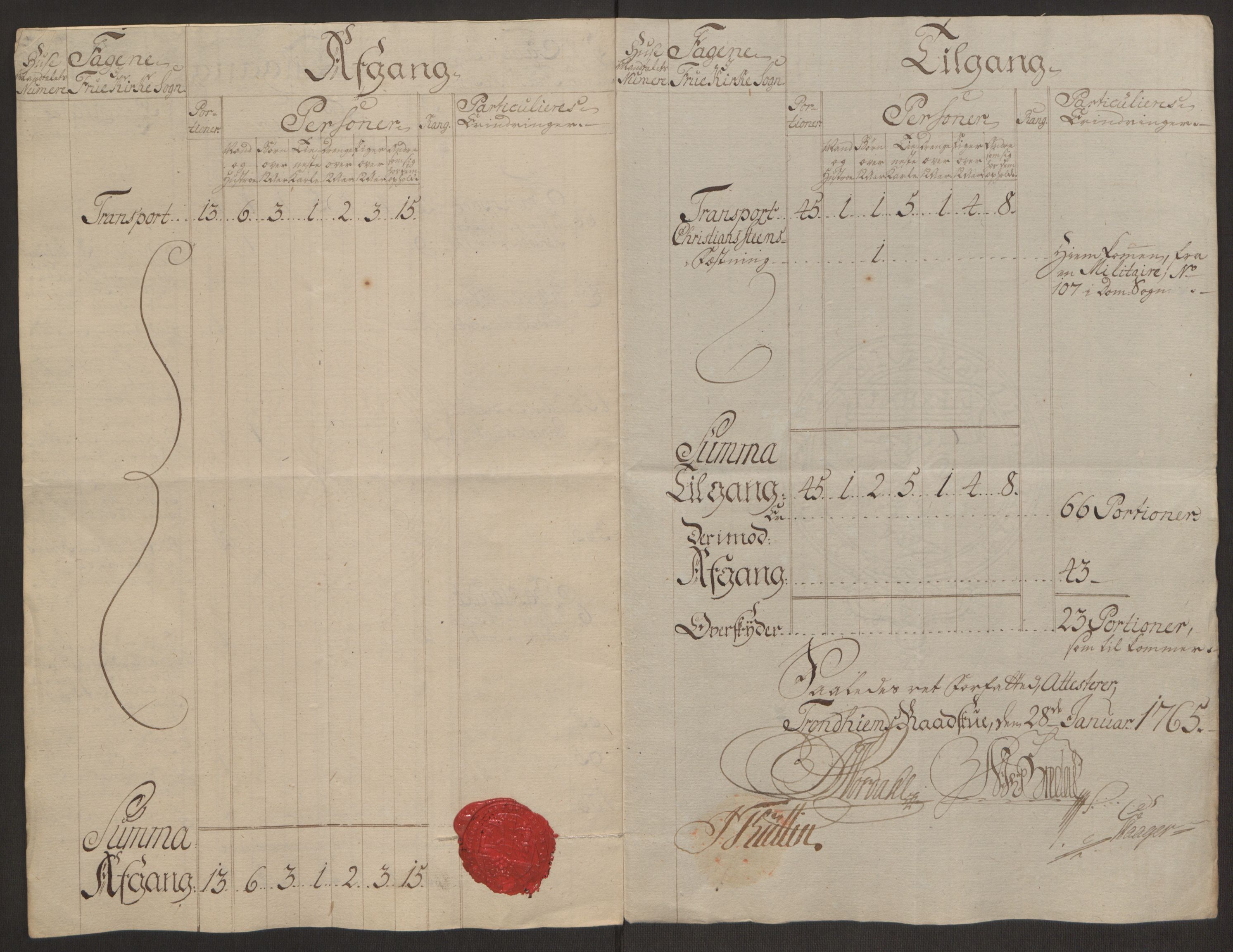 Rentekammeret inntil 1814, Reviderte regnskaper, Byregnskaper, AV/RA-EA-4066/R/Rs/L0516/0001: [S9] Kontribusjonsregnskap / Ekstraskatt, 1762-1767, p. 318