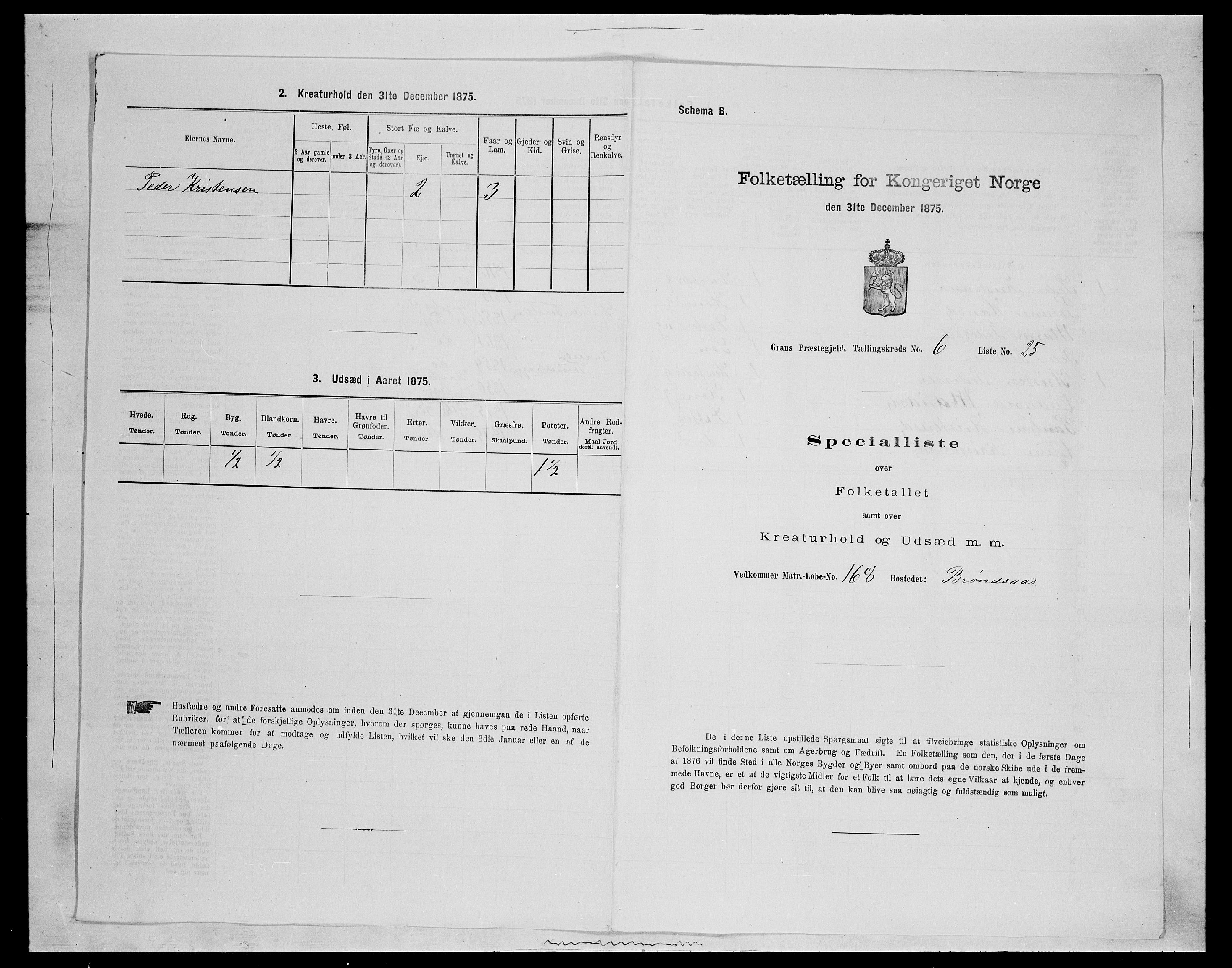 SAH, 1875 census for 0534P Gran, 1875, p. 1069
