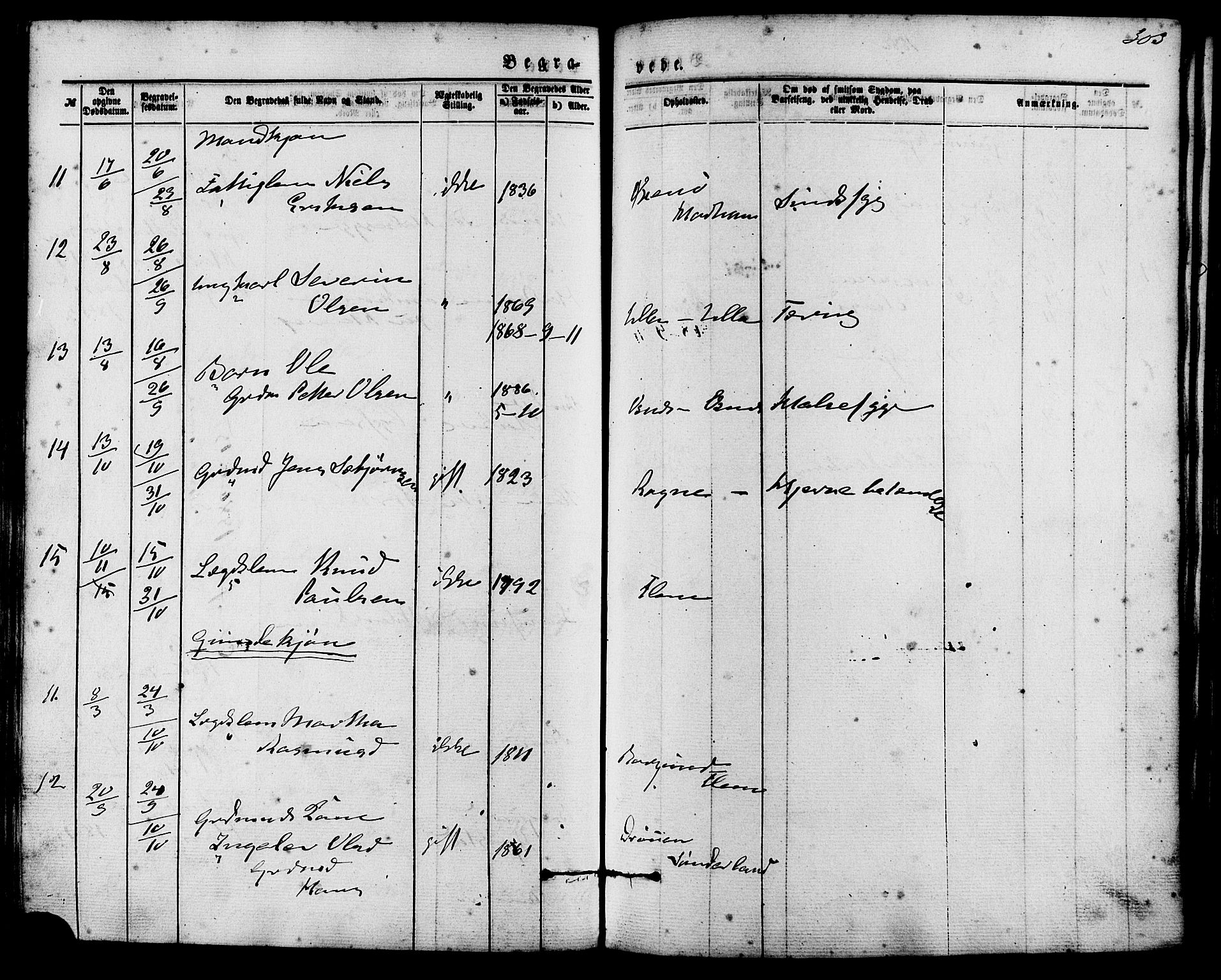 Ministerialprotokoller, klokkerbøker og fødselsregistre - Møre og Romsdal, AV/SAT-A-1454/536/L0500: Parish register (official) no. 536A09, 1876-1889, p. 303