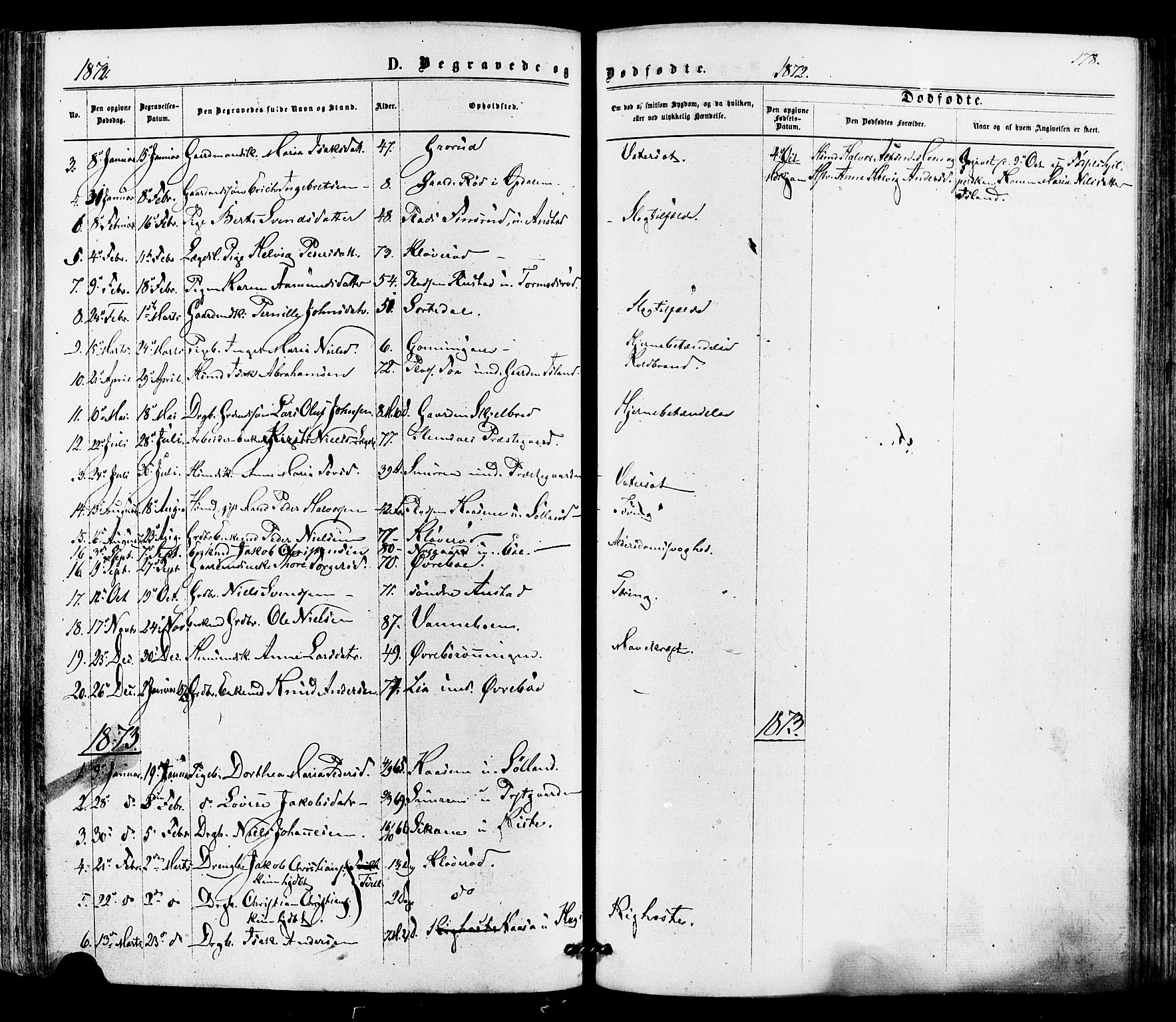 Siljan kirkebøker, AV/SAKO-A-300/F/Fa/L0002: Parish register (official) no. 2, 1870-1895, p. 178
