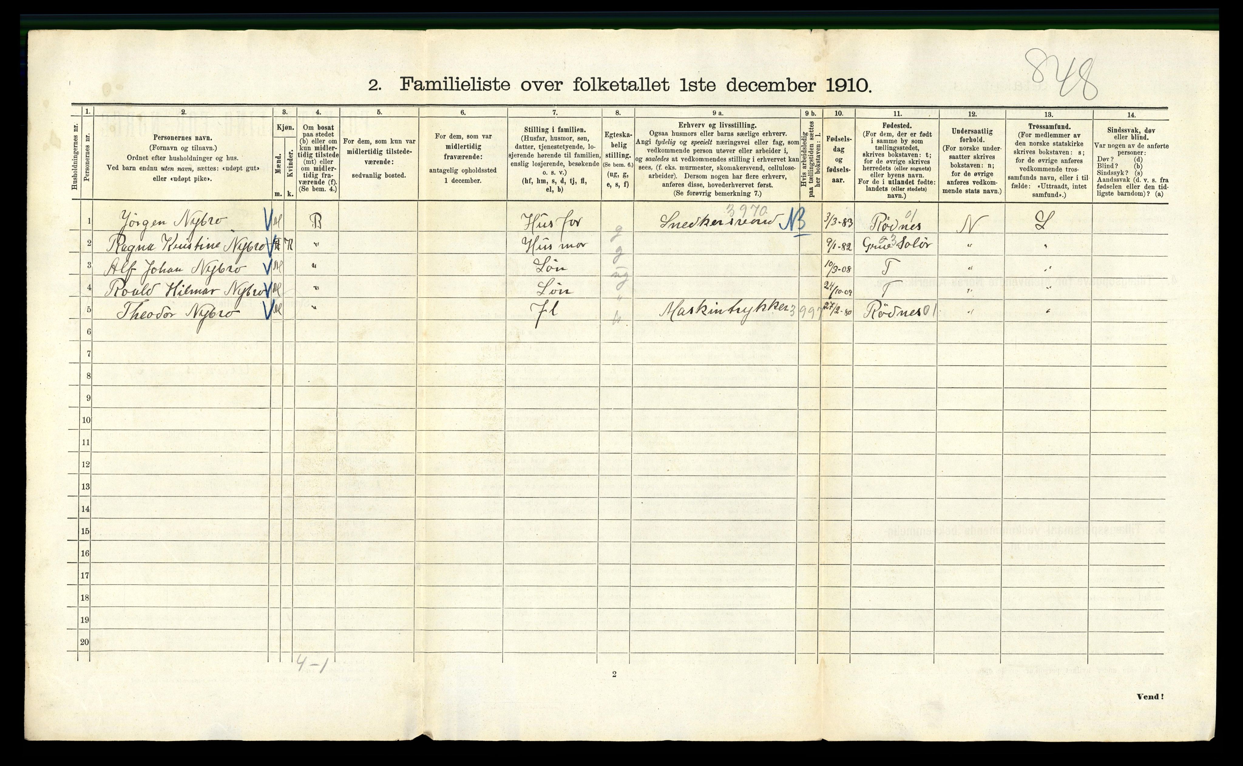 RA, 1910 census for Kristiania, 1910, p. 114118