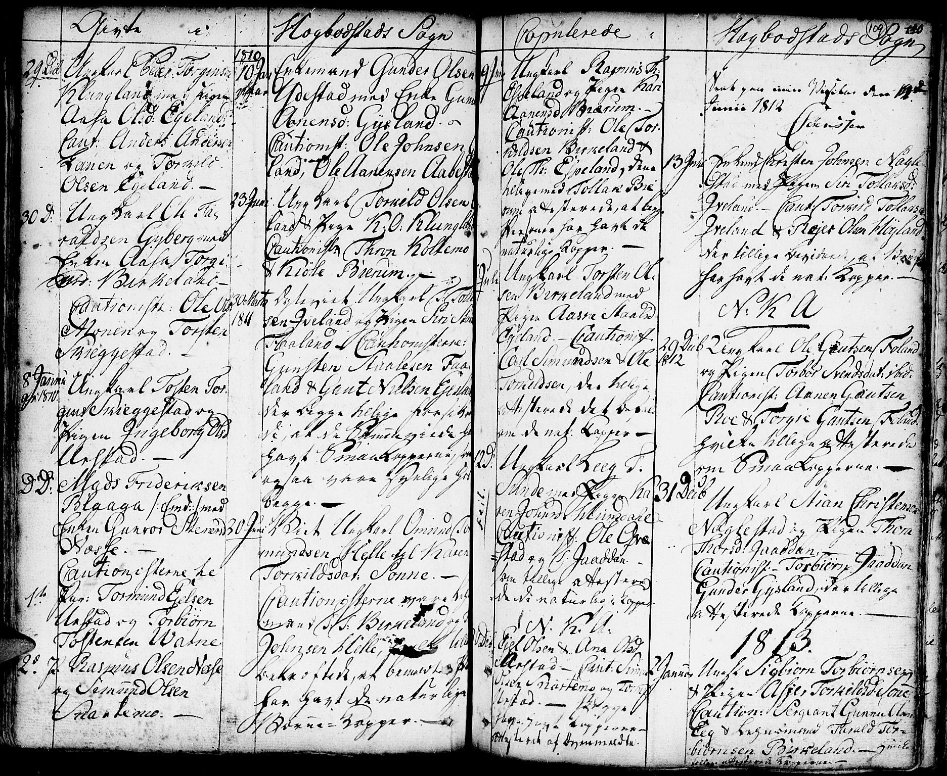 Hægebostad sokneprestkontor, SAK/1111-0024/F/Fa/Faa/L0001: Parish register (official) no. A 1 /1, 1760-1820, p. 109