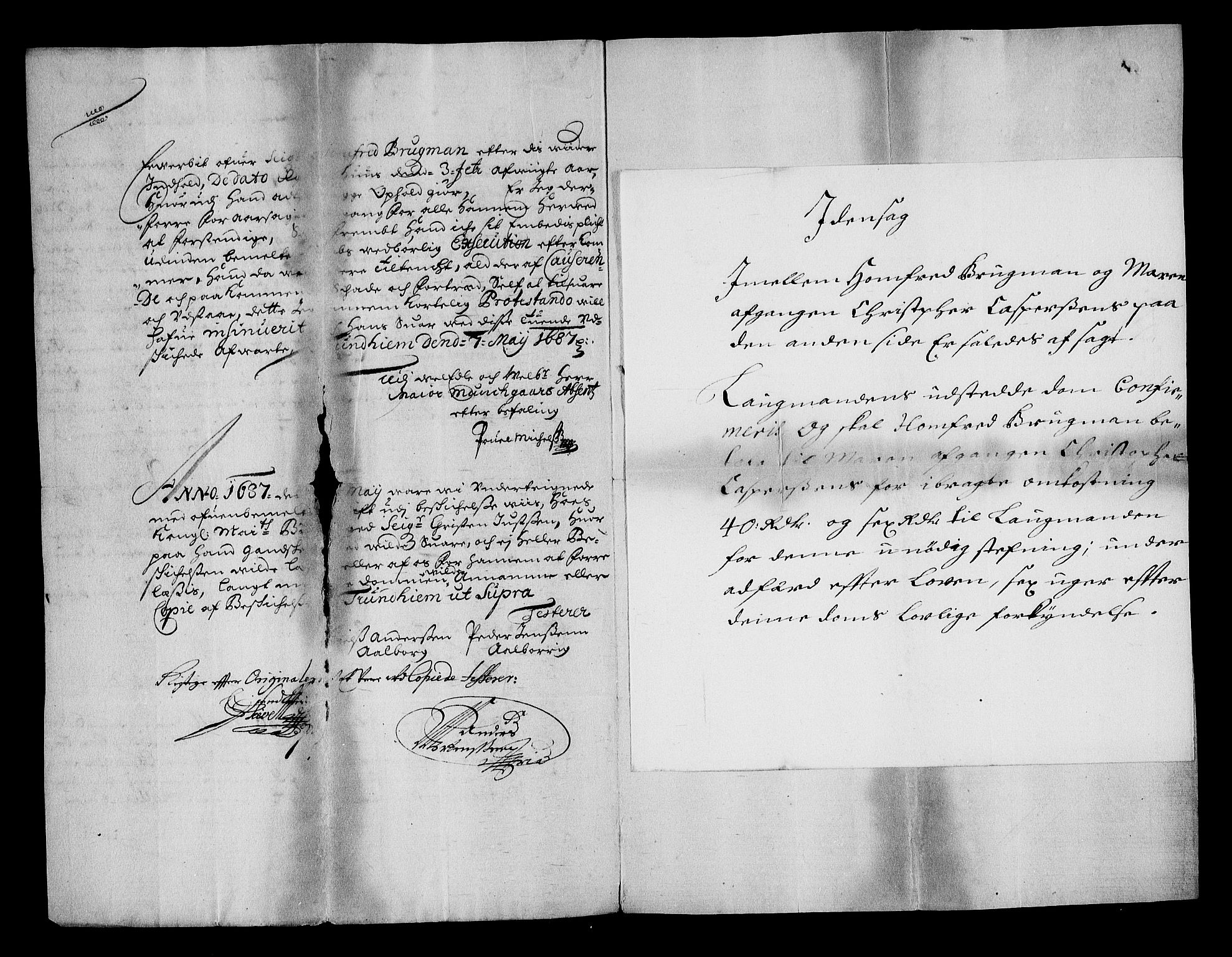 Stattholderembetet 1572-1771, RA/EA-2870/Af/L0001: Avskrifter av vedlegg til originale supplikker, nummerert i samsvar med supplikkbøkene, 1683-1687, p. 122