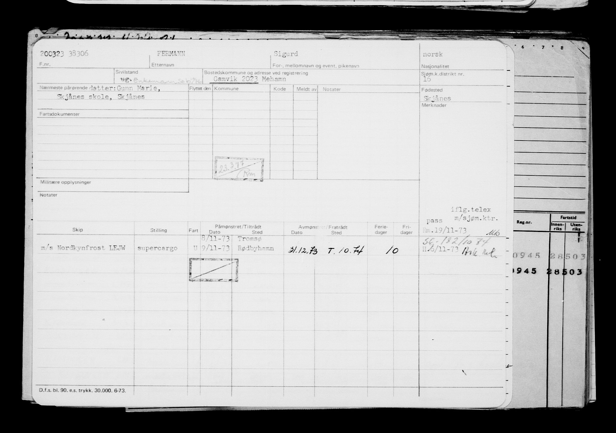 Direktoratet for sjømenn, RA/S-3545/G/Gb/L0216: Hovedkort, 1923, p. 589