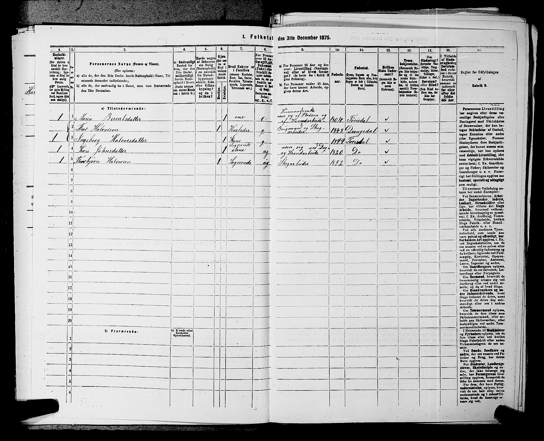 SAKO, 1875 census for 0817P Drangedal, 1875, p. 777