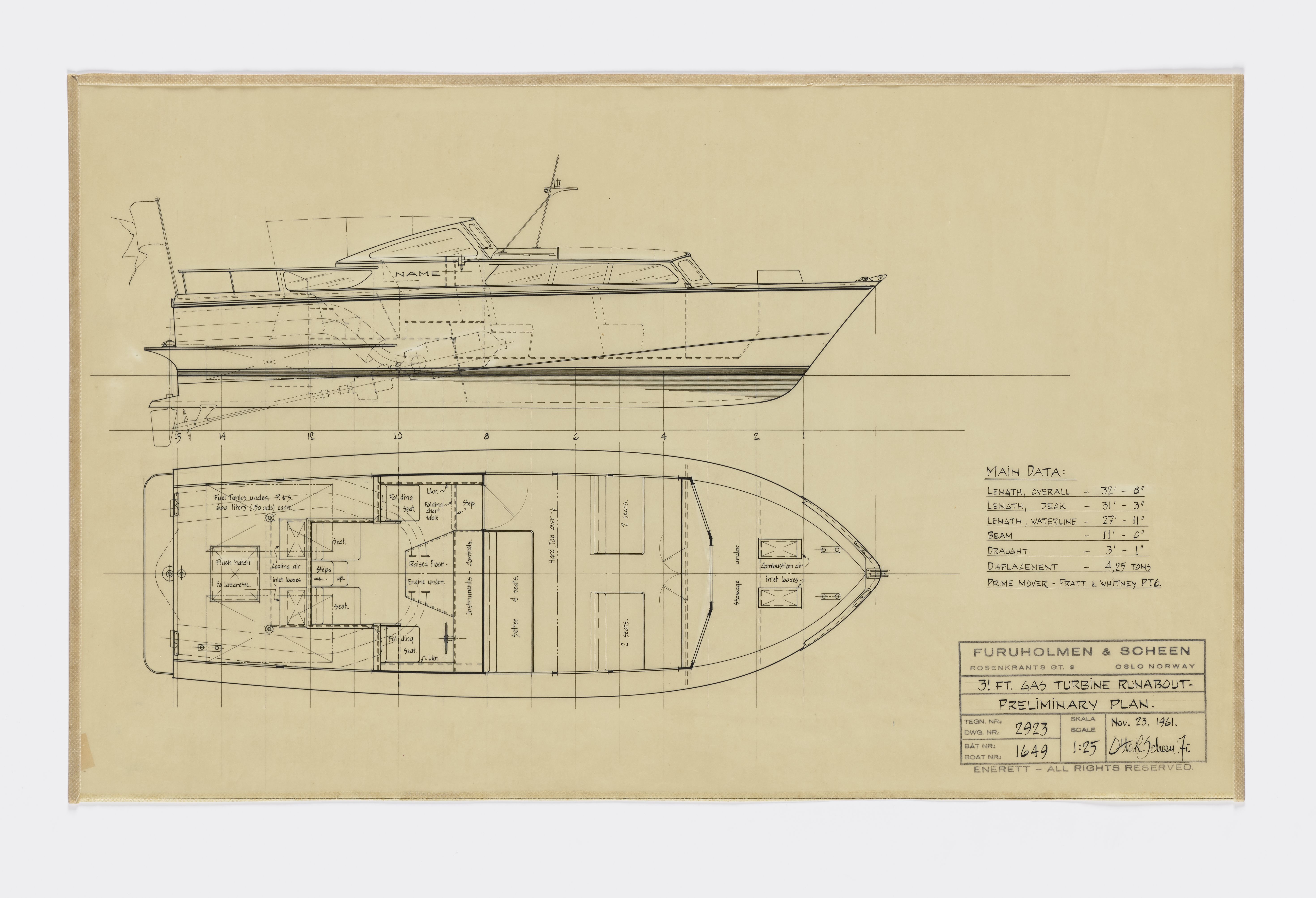 Furuholmen & Scheen, AFM/OM-1003/T/Ta/L0020/0002: Runabout / Furuholmen & Scheen, 1961-1962