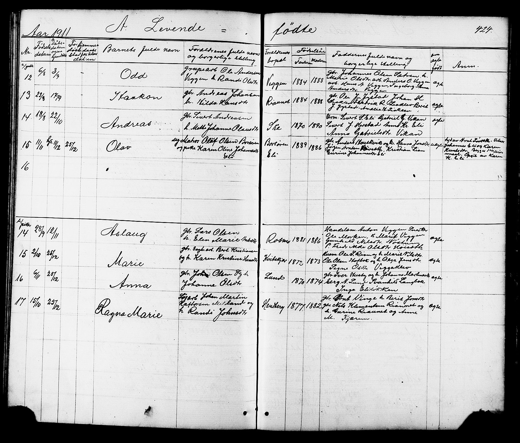 Ministerialprotokoller, klokkerbøker og fødselsregistre - Sør-Trøndelag, SAT/A-1456/665/L0777: Parish register (copy) no. 665C02, 1867-1915, p. 424