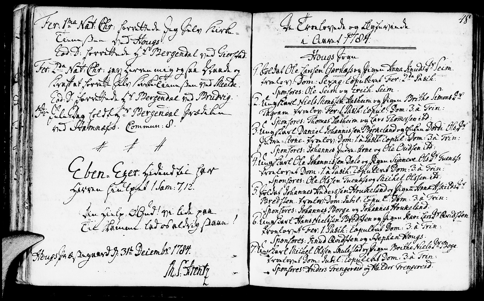 Haus sokneprestembete, SAB/A-75601/H/Haa: Parish register (official) no. A 10, 1782-1796, p. 48