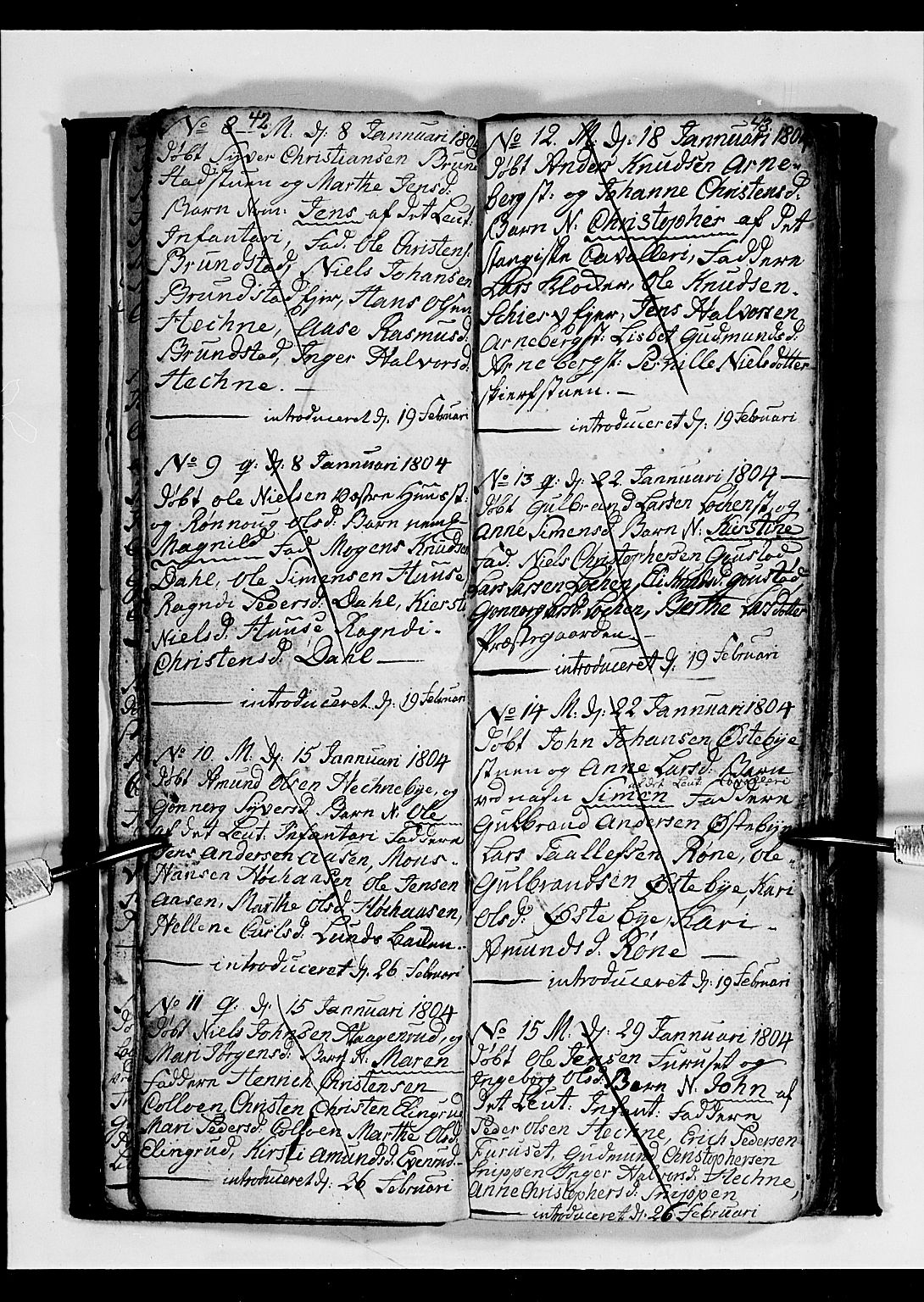 Romedal prestekontor, SAH/PREST-004/L/L0003: Parish register (copy) no. 3, 1801-1806, p. 42-43