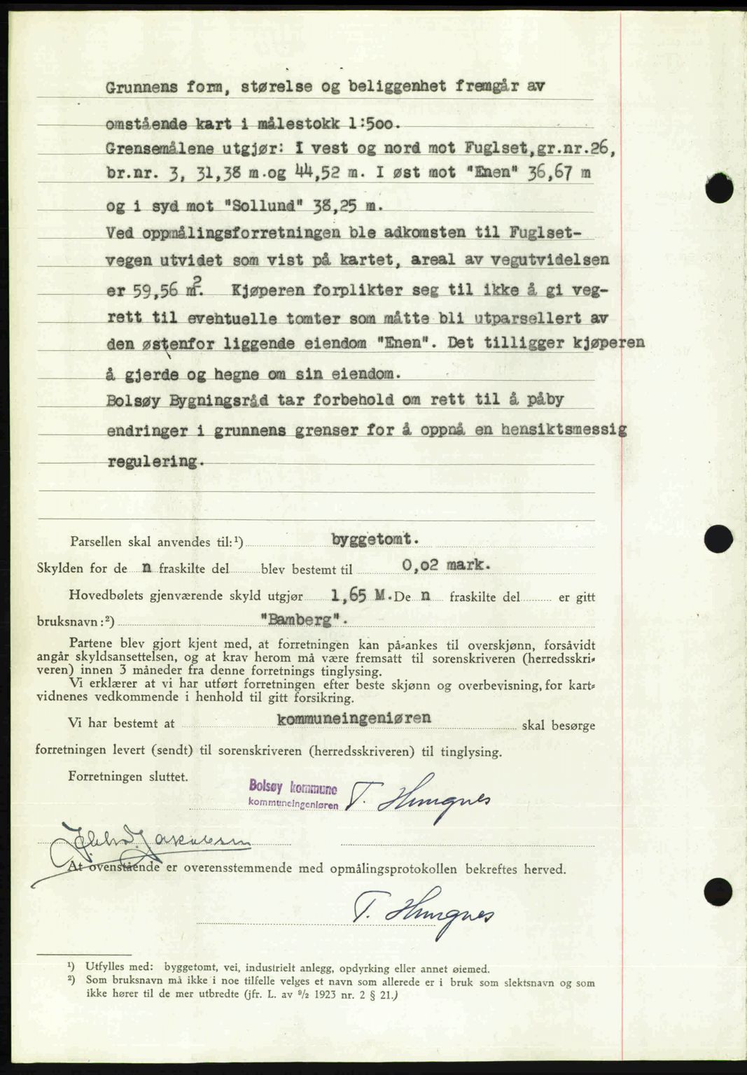 Romsdal sorenskriveri, SAT/A-4149/1/2/2C: Mortgage book no. A22, 1947-1947, Diary no: : 277/1947