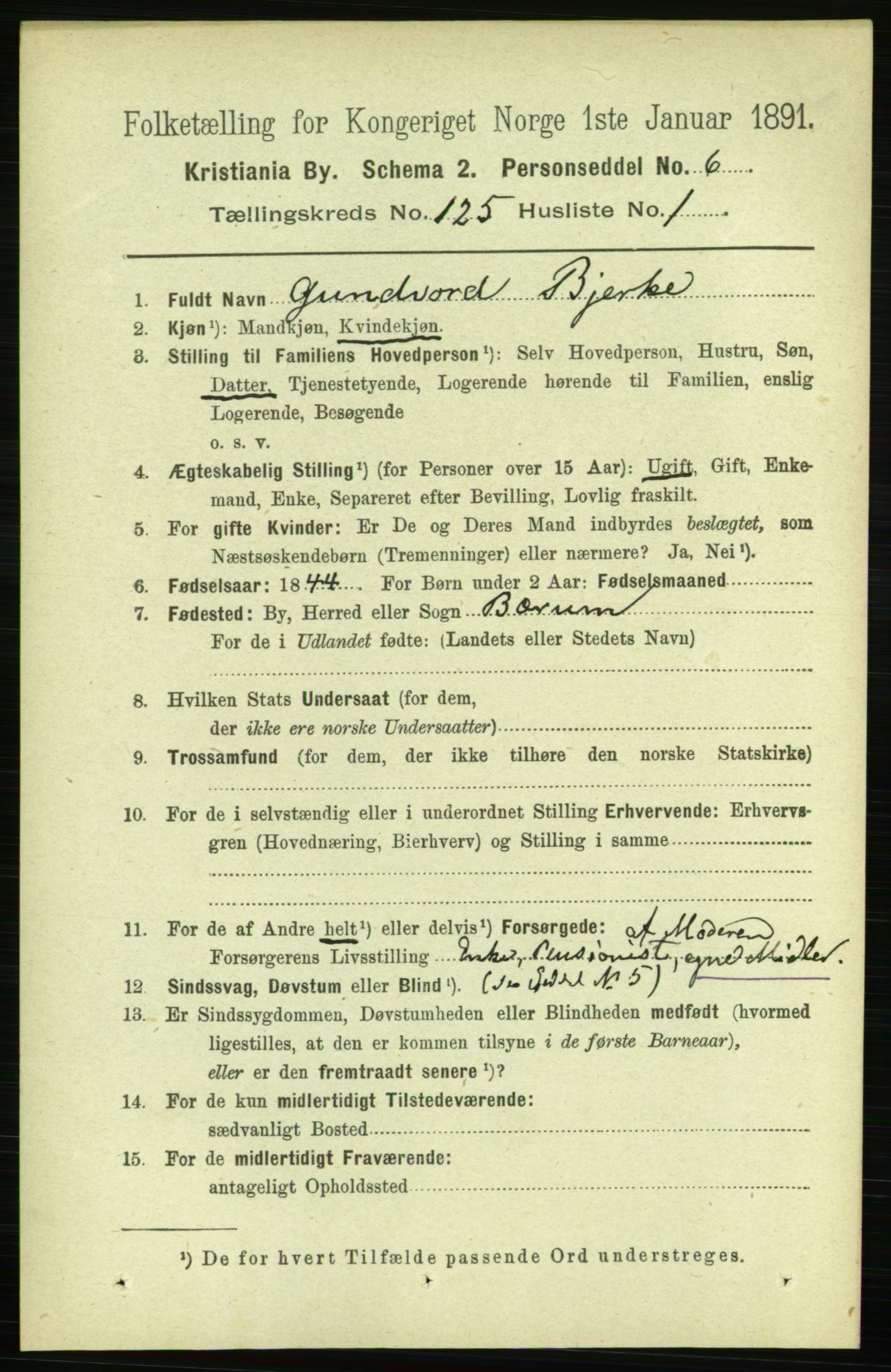 RA, 1891 census for 0301 Kristiania, 1891, p. 66371