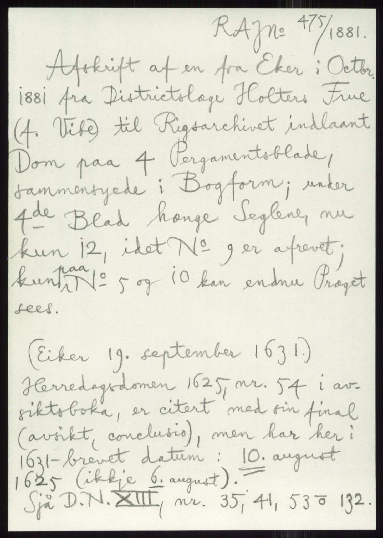 Samlinger til kildeutgivelse, Diplomavskriftsamlingen, AV/RA-EA-4053/H/Ha, p. 2131