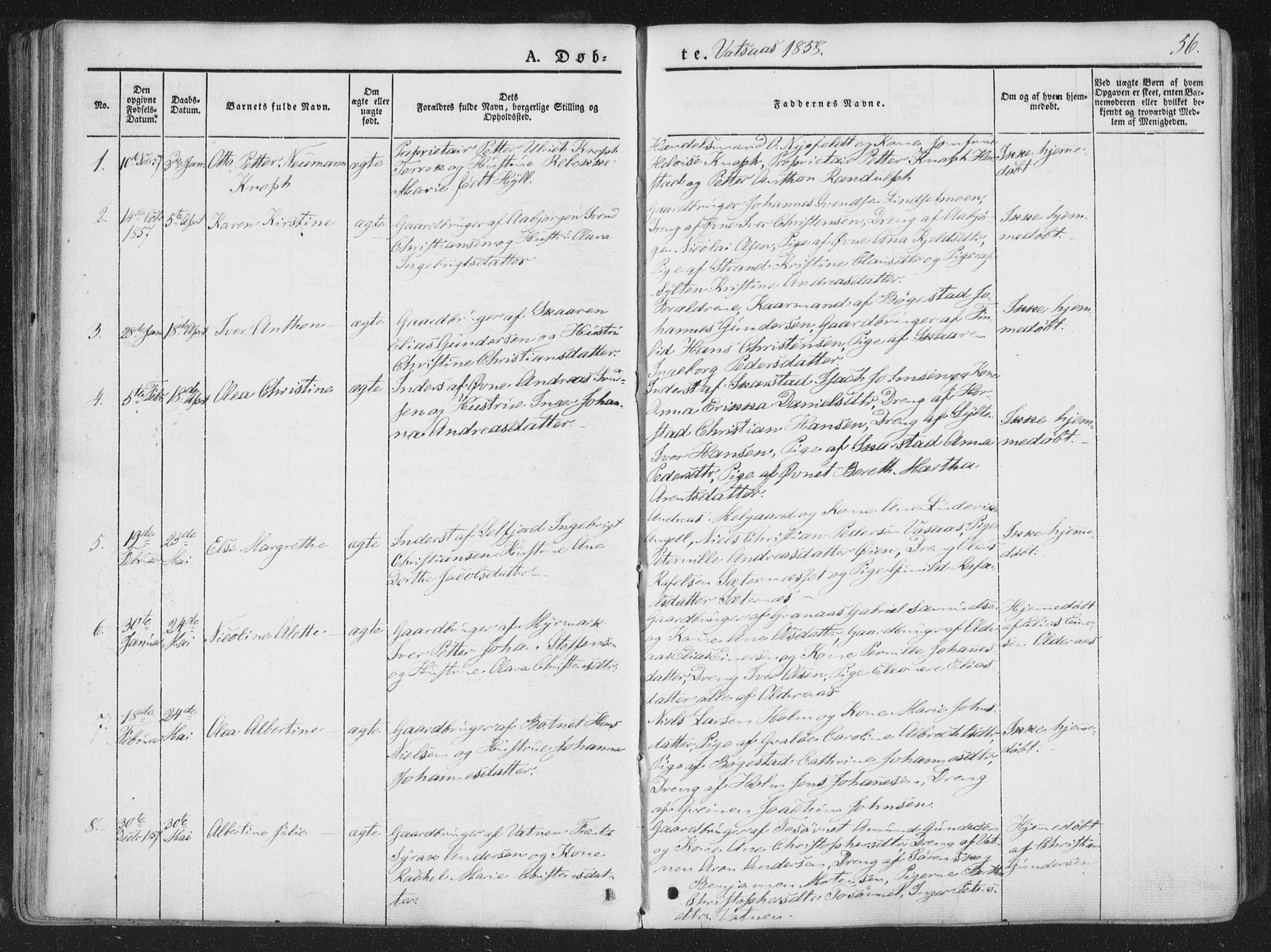 Ministerialprotokoller, klokkerbøker og fødselsregistre - Nordland, AV/SAT-A-1459/810/L0144: Parish register (official) no. 810A07 /1, 1841-1862, p. 56