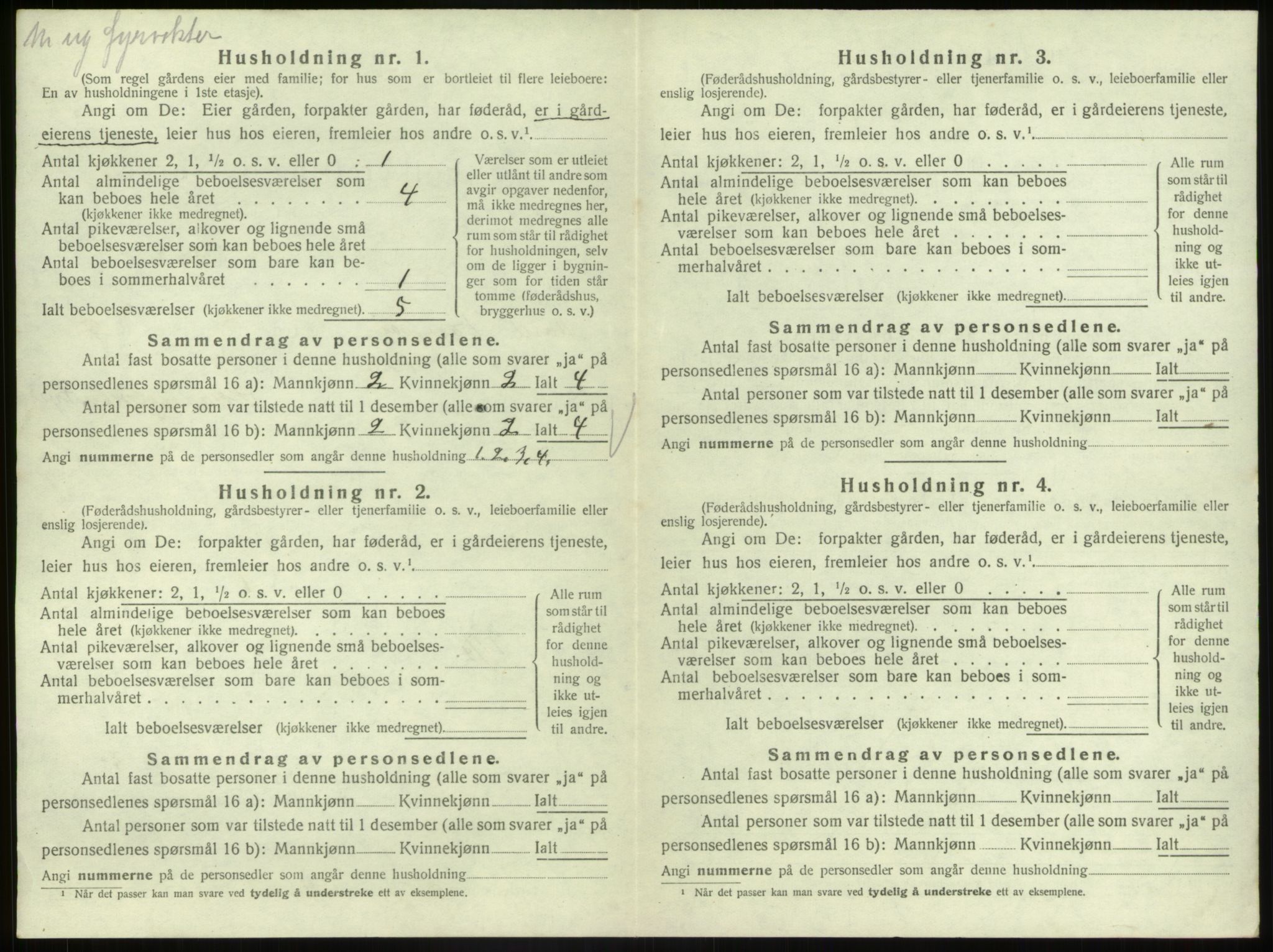 SAB, 1920 census for Nord-Vågsøy, 1920, p. 297