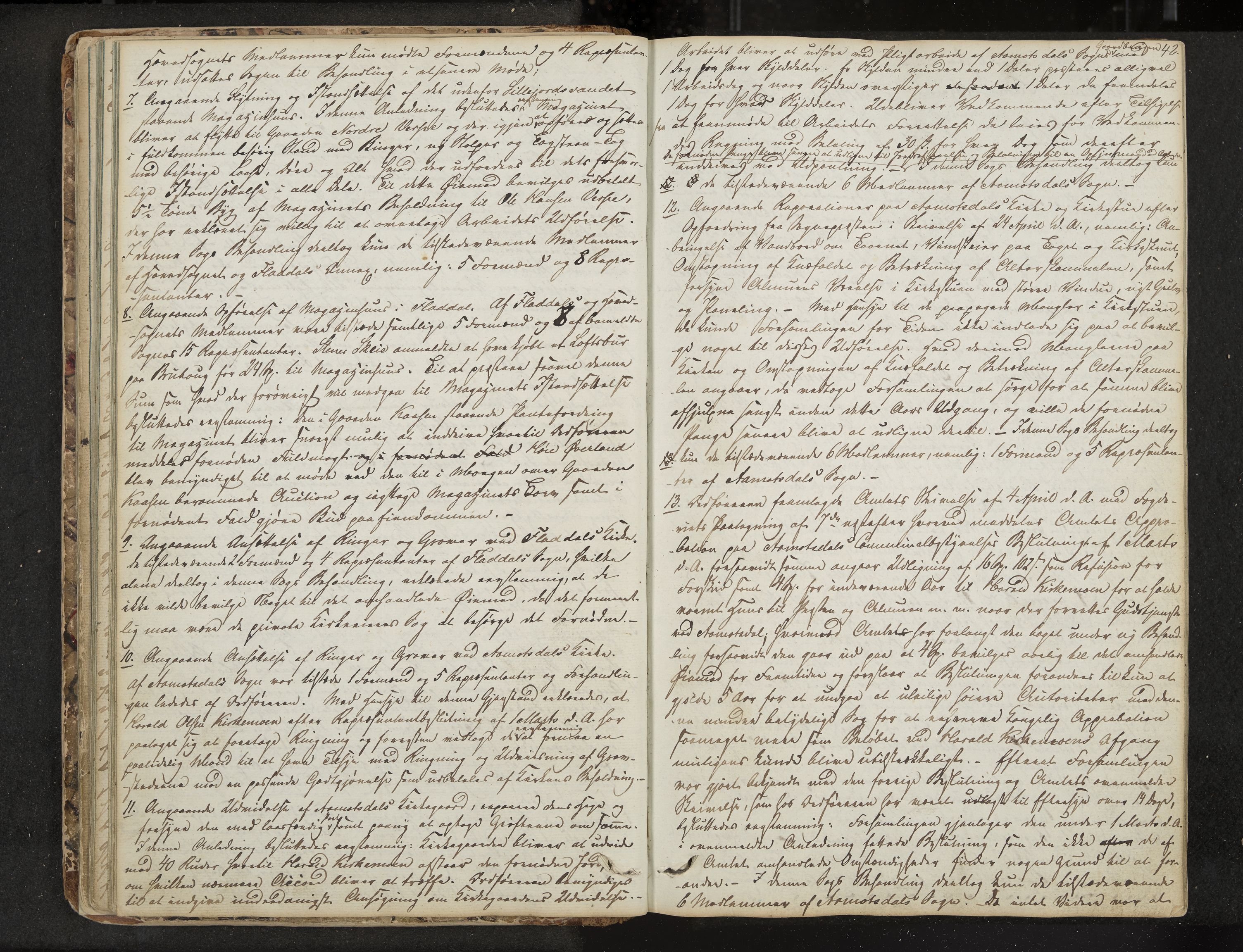 Seljord formannskap og sentraladministrasjon, IKAK/0828021/A/Aa/L0001: Møtebok med register, 1838-1879, p. 42
