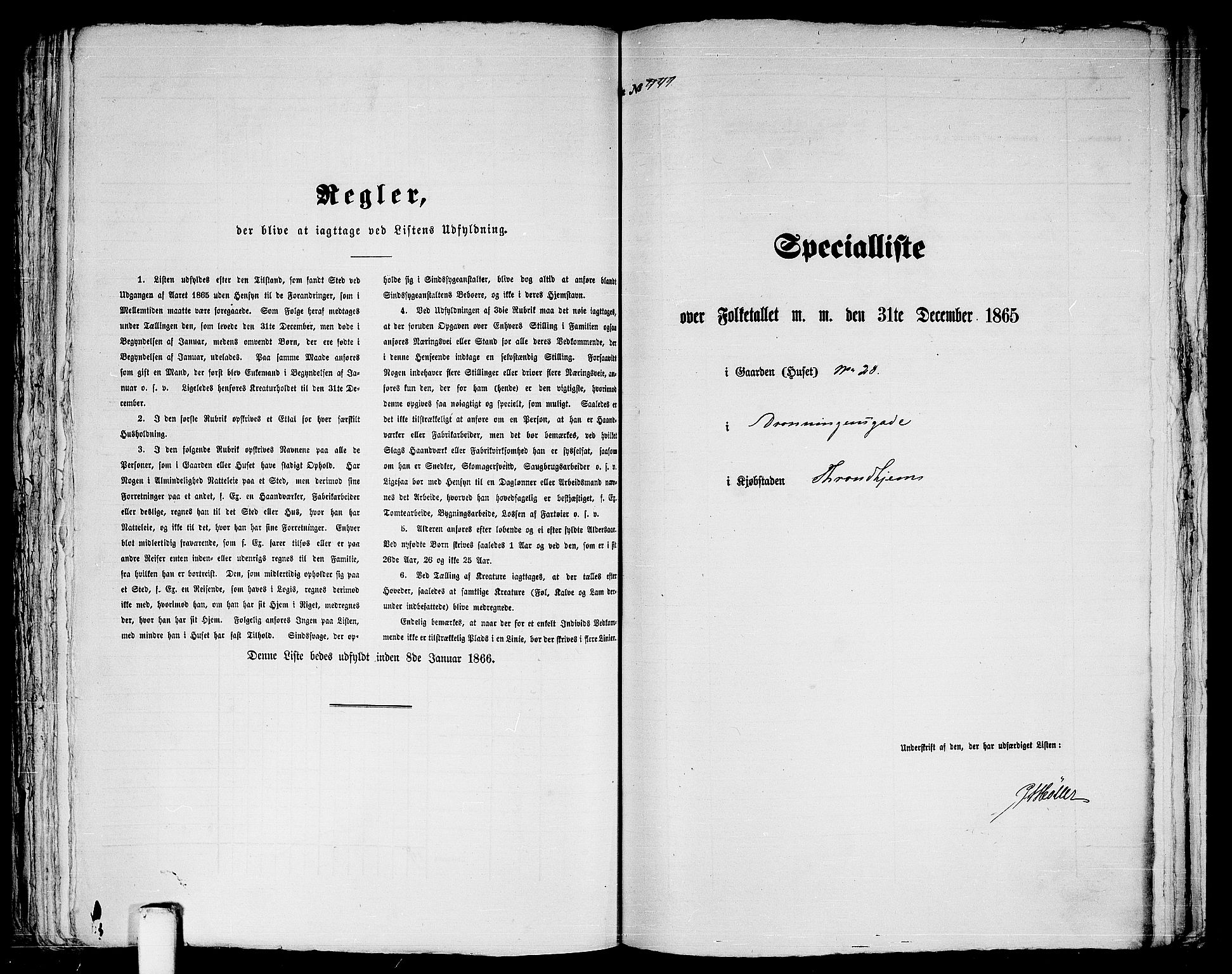 RA, 1865 census for Trondheim, 1865, p. 942