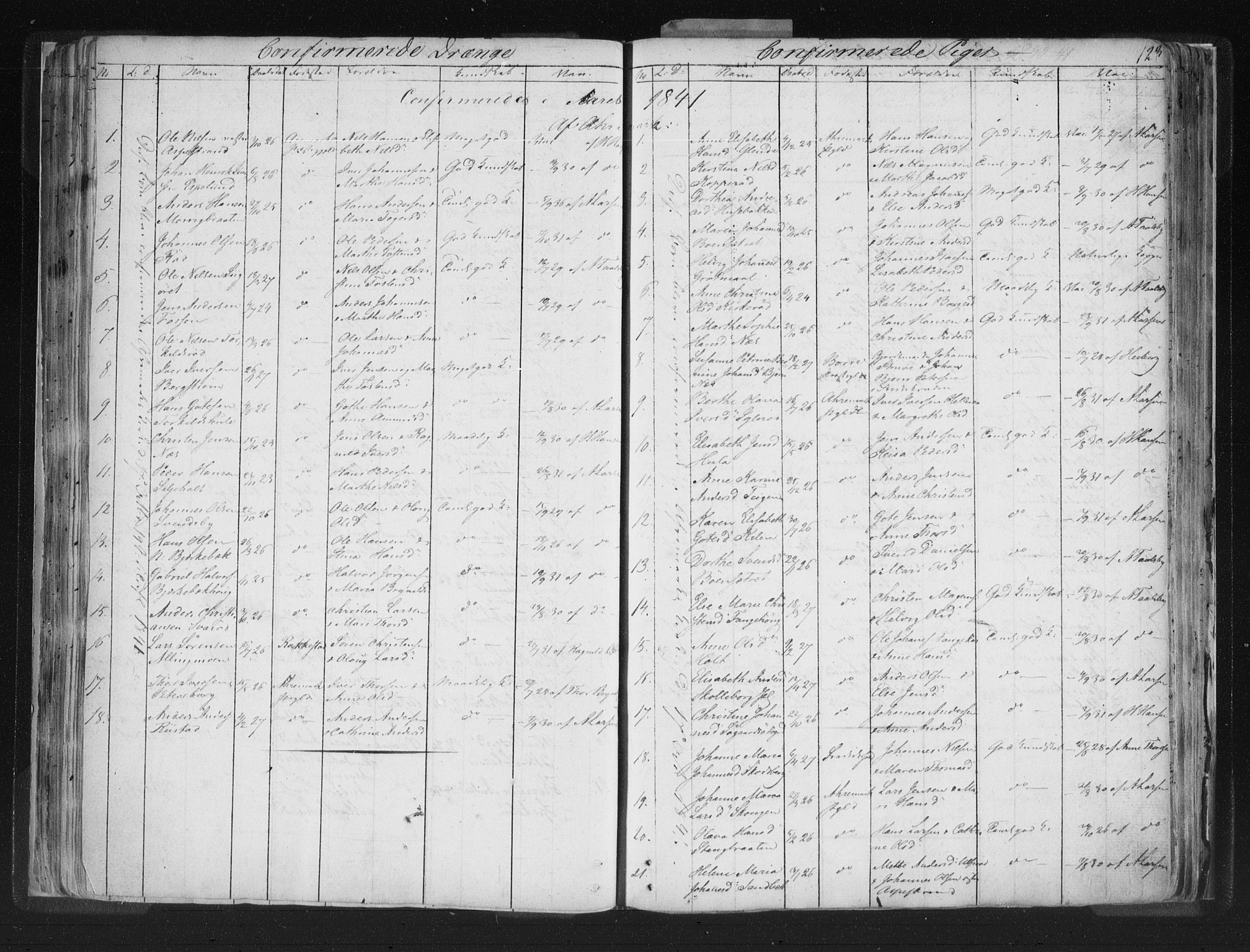 Aremark prestekontor Kirkebøker, SAO/A-10899/F/Fc/L0002: Parish register (official) no. III 2, 1834-1849, p. 123