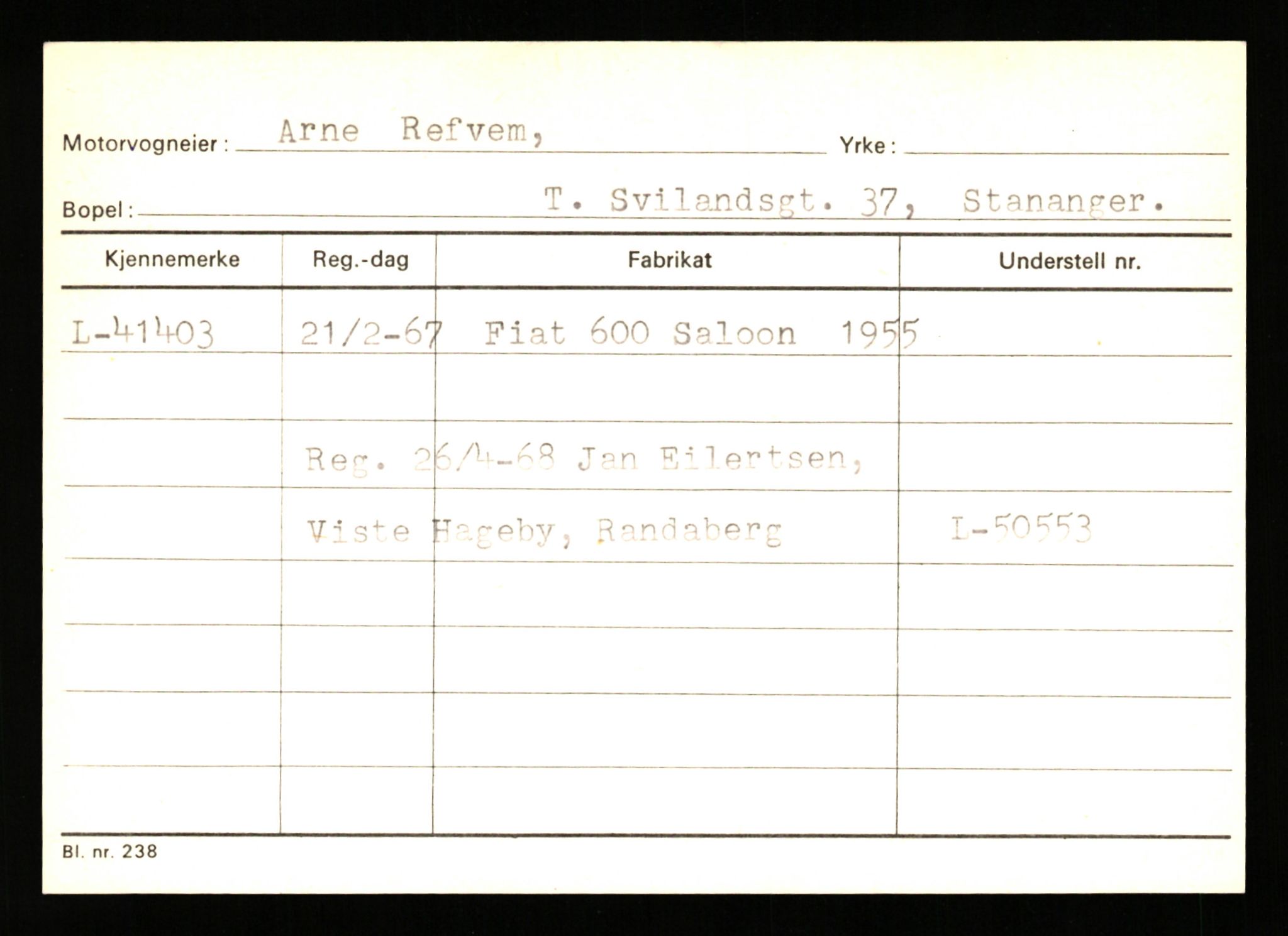 Stavanger trafikkstasjon, AV/SAST-A-101942/0/G/L0006: Registreringsnummer: 34250 - 49007, 1930-1971, p. 1909