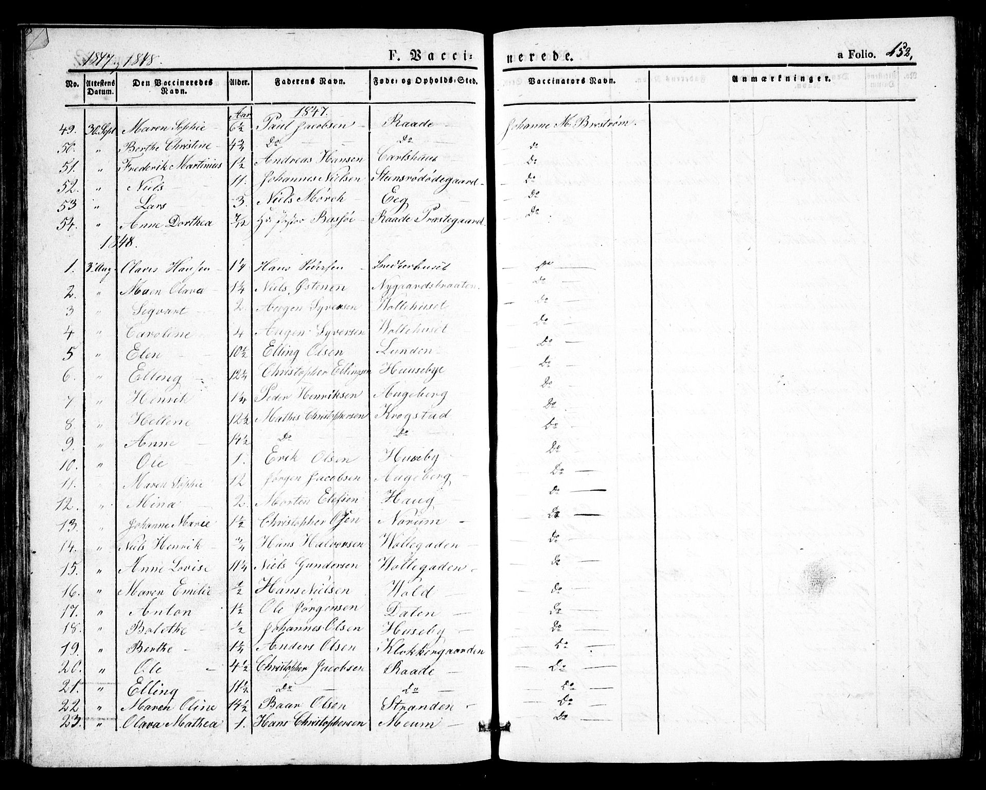 Råde prestekontor kirkebøker, SAO/A-2009/F/Fa/L0005: Parish register (official) no. 5, 1830-1853, p. 452