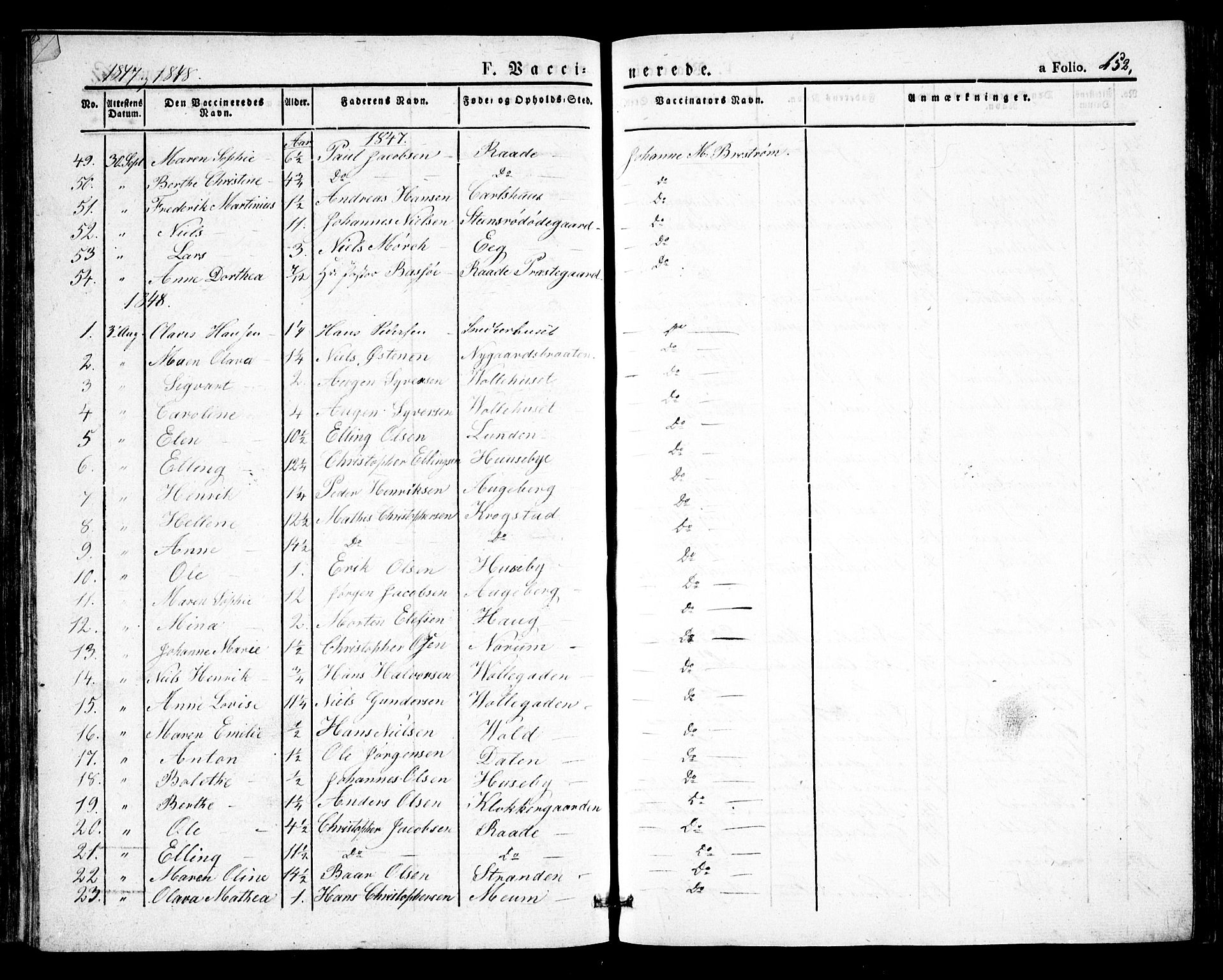 Råde prestekontor kirkebøker, AV/SAO-A-2009/F/Fa/L0005: Parish register (official) no. 5, 1830-1853, p. 452