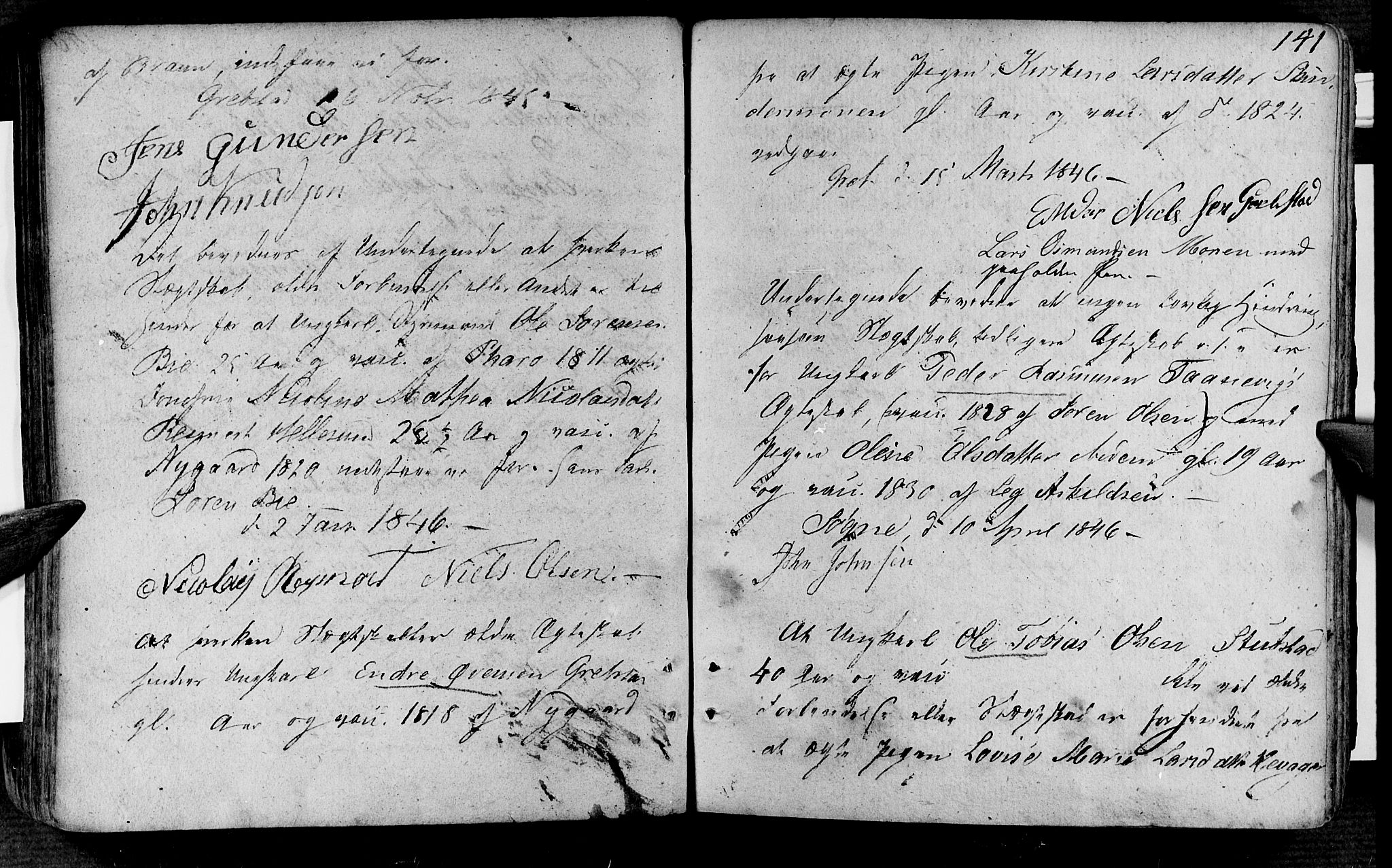 Søgne sokneprestkontor, SAK/1111-0037/F/Fa/Fab/L0007: Parish register (official) no. A 7, 1791-1851, p. 141