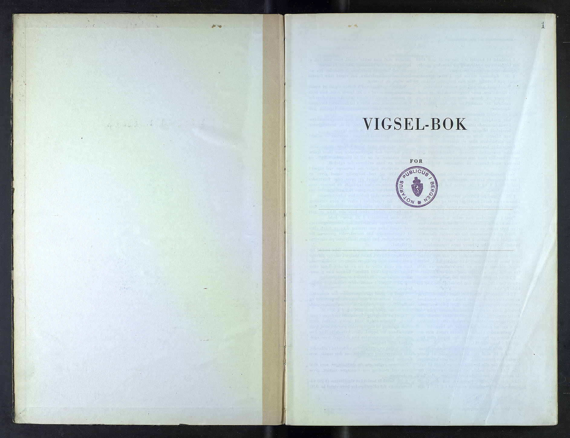 Byfogd og Byskriver i Bergen, SAB/A-3401/10/10F/L0042: Vielsesprotokoller, 1948, p. 1