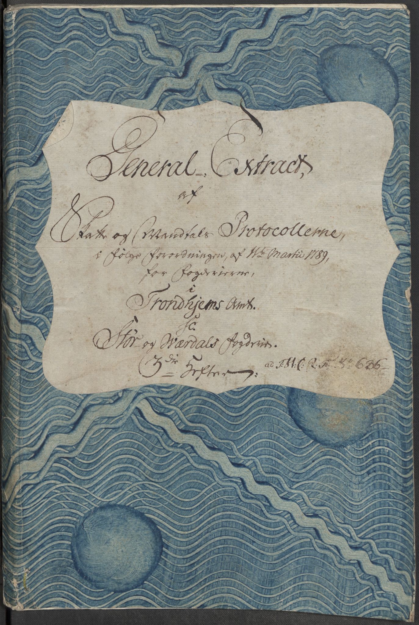 Rentekammeret inntil 1814, Reviderte regnskaper, Mindre regnskaper, AV/RA-EA-4068/Rf/Rfe/L0045: Stavanger, Stjørdal og Verdal fogderi, 1789, p. 175