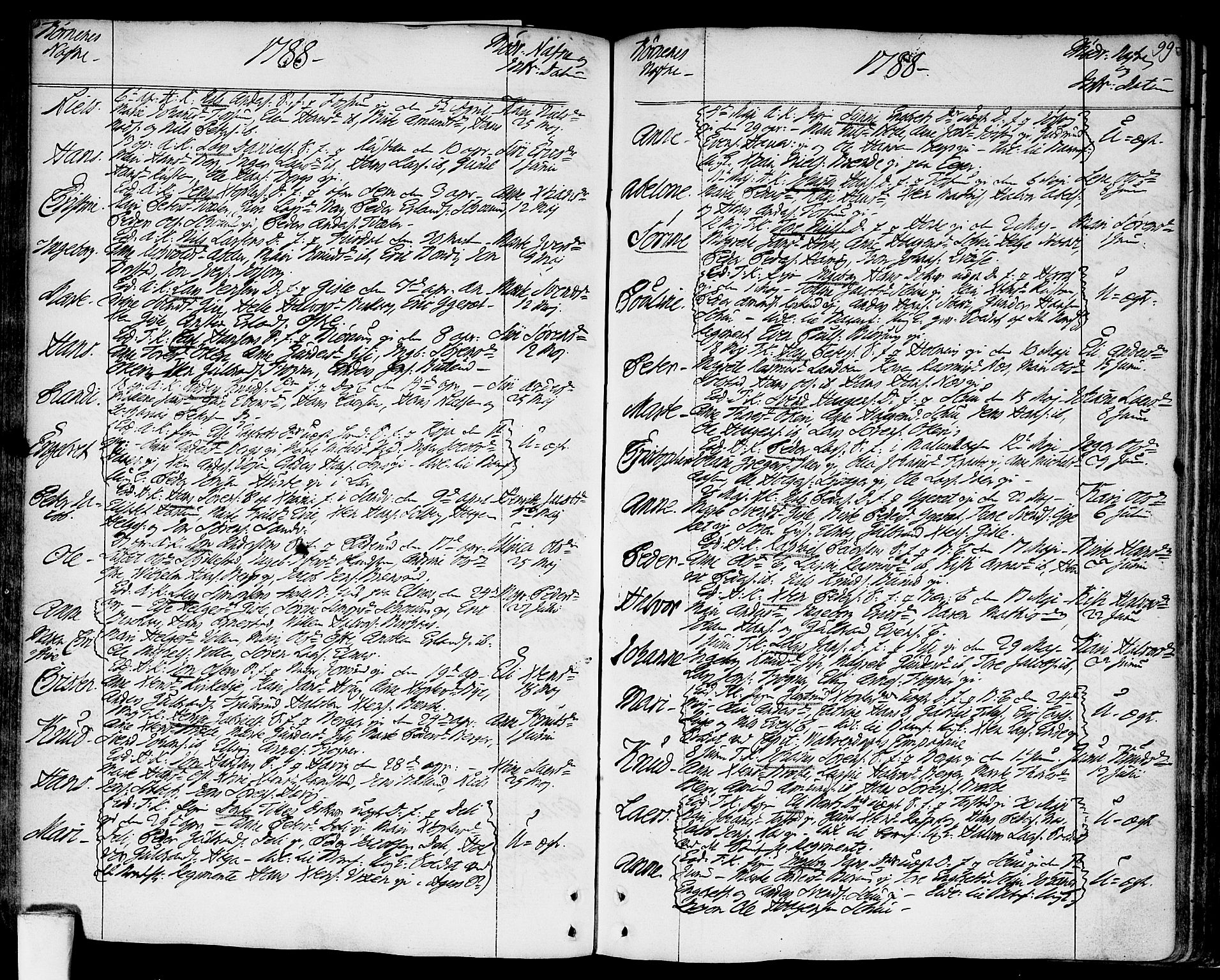 Asker prestekontor Kirkebøker, SAO/A-10256a/F/Fa/L0003: Parish register (official) no. I 3, 1767-1807, p. 99