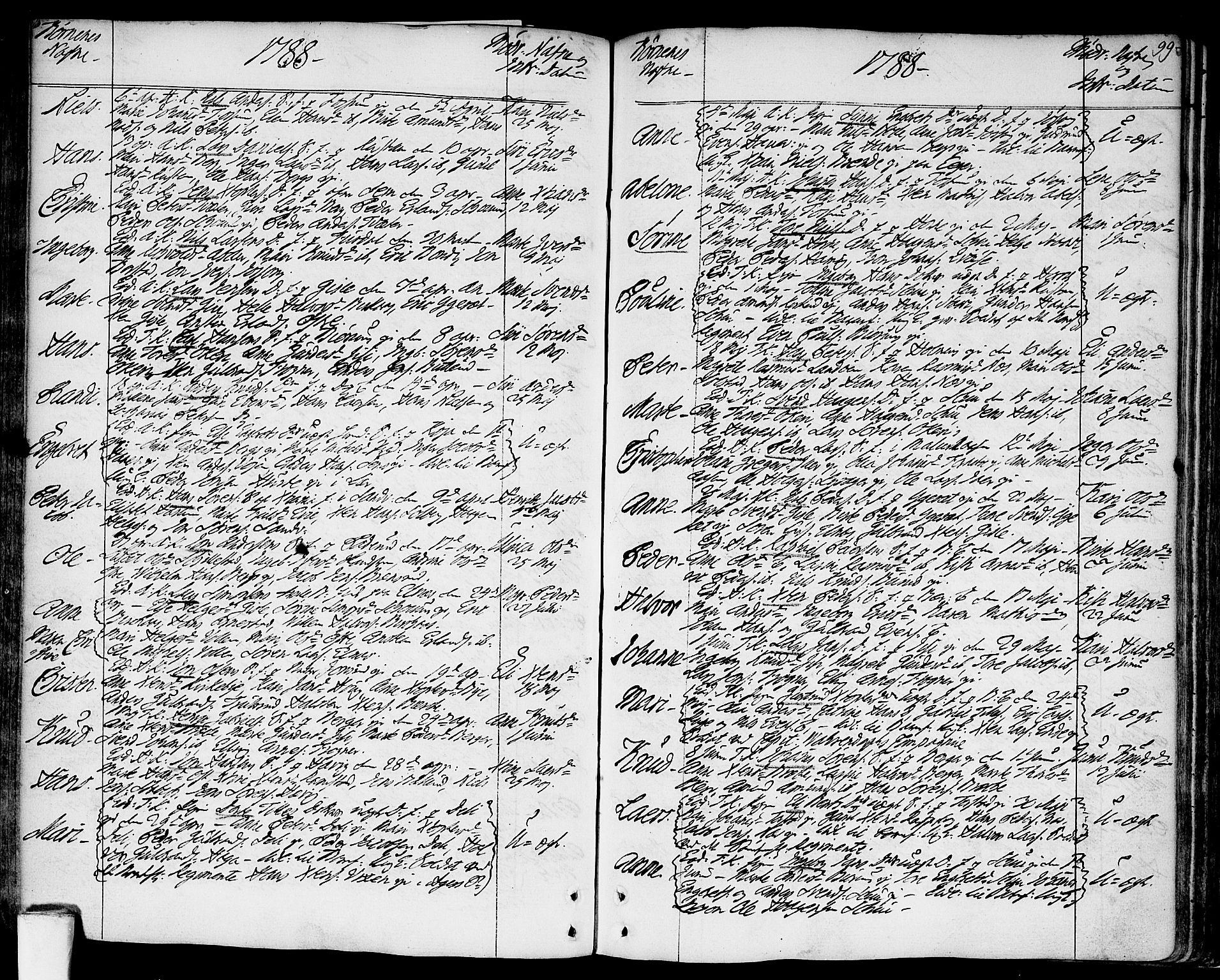 Asker prestekontor Kirkebøker, AV/SAO-A-10256a/F/Fa/L0003: Parish register (official) no. I 3, 1767-1807, p. 99