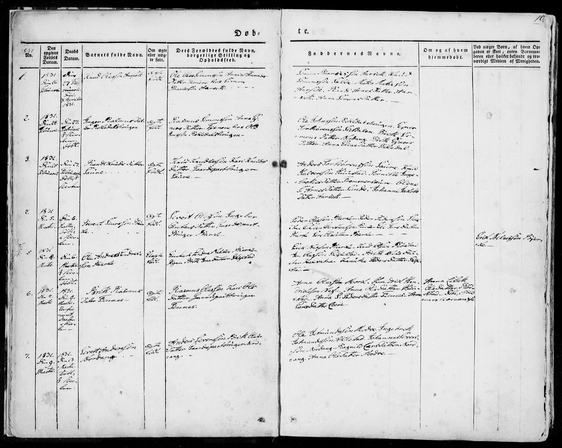 Ministerialprotokoller, klokkerbøker og fødselsregistre - Møre og Romsdal, AV/SAT-A-1454/515/L0208: Parish register (official) no. 515A04, 1830-1846, p. 10