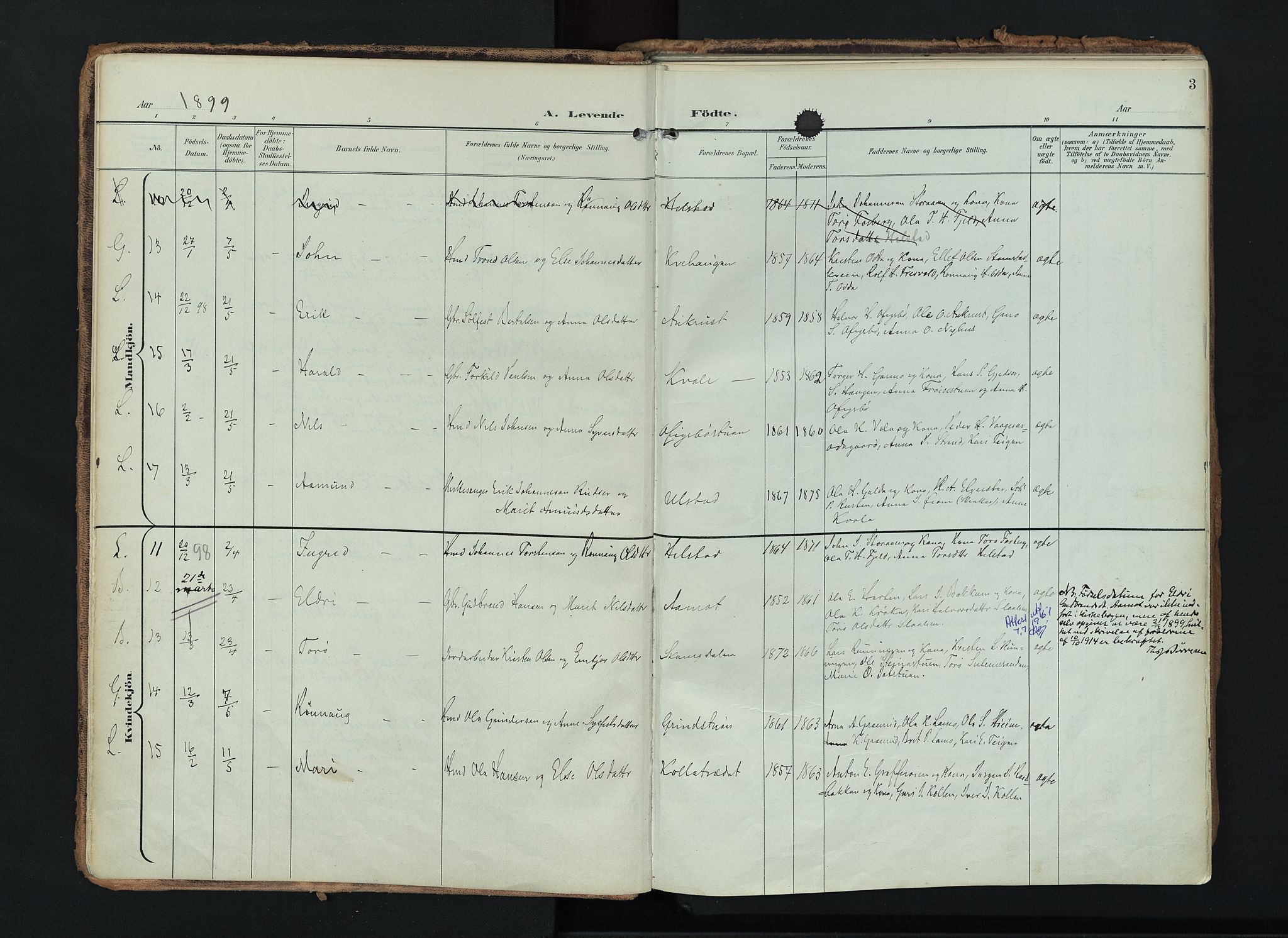 Lom prestekontor, SAH/PREST-070/K/L0010: Parish register (official) no. 10, 1899-1926, p. 3