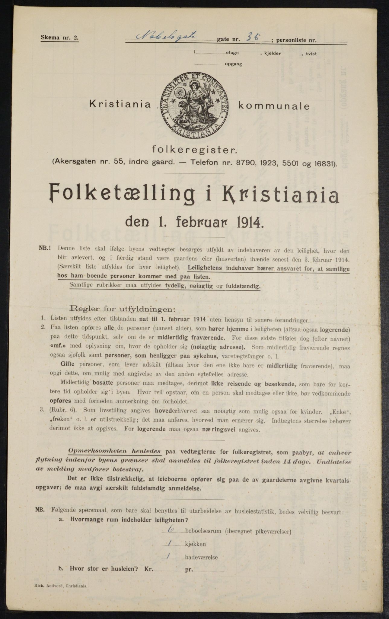 OBA, Municipal Census 1914 for Kristiania, 1914, p. 71367